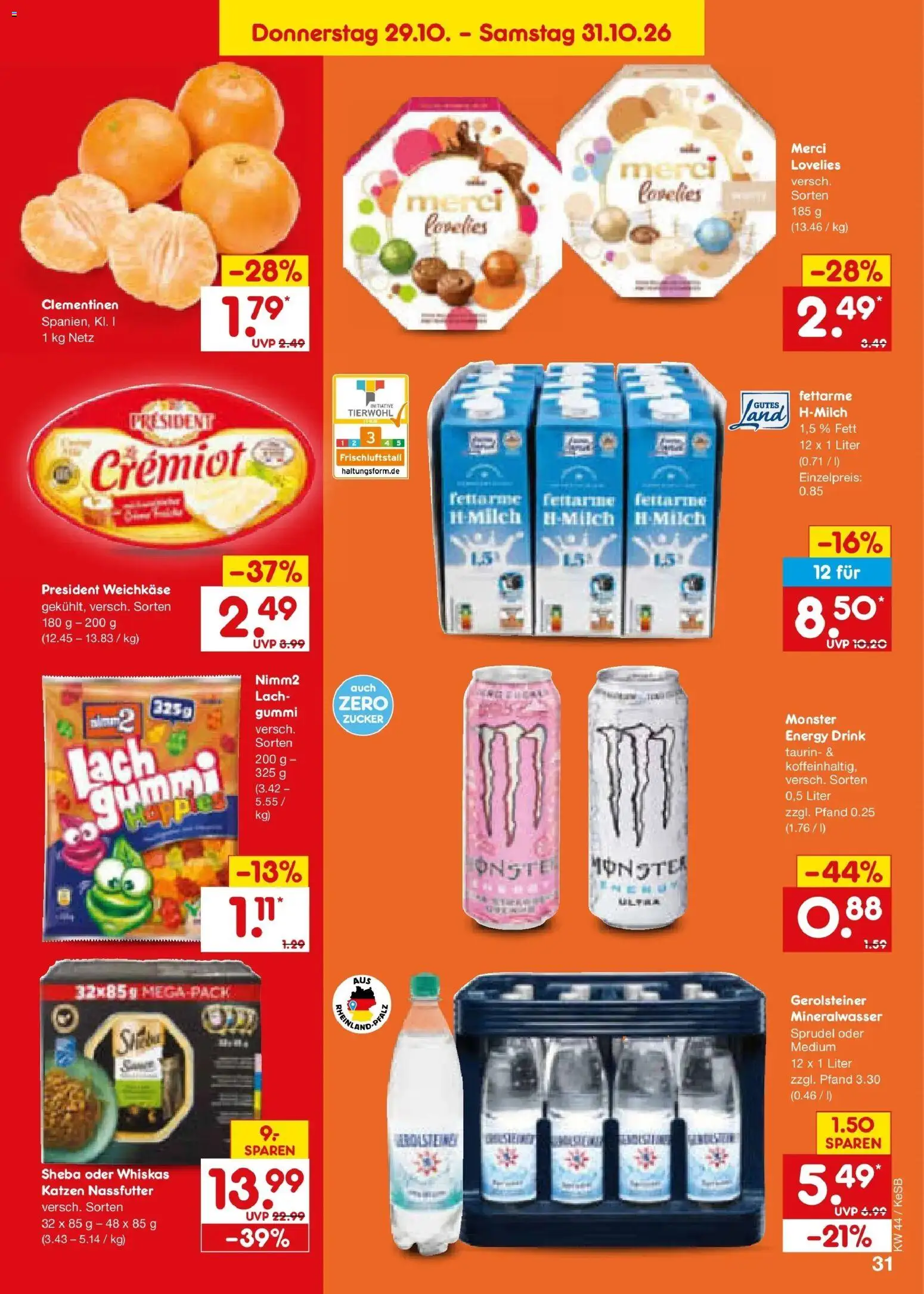 Netto Marken-Discount Prospekt Koblenz – gültig ab 26.10.2026 | Seite: 41 | Produkte: Merci, Energy, Monster, Zucker