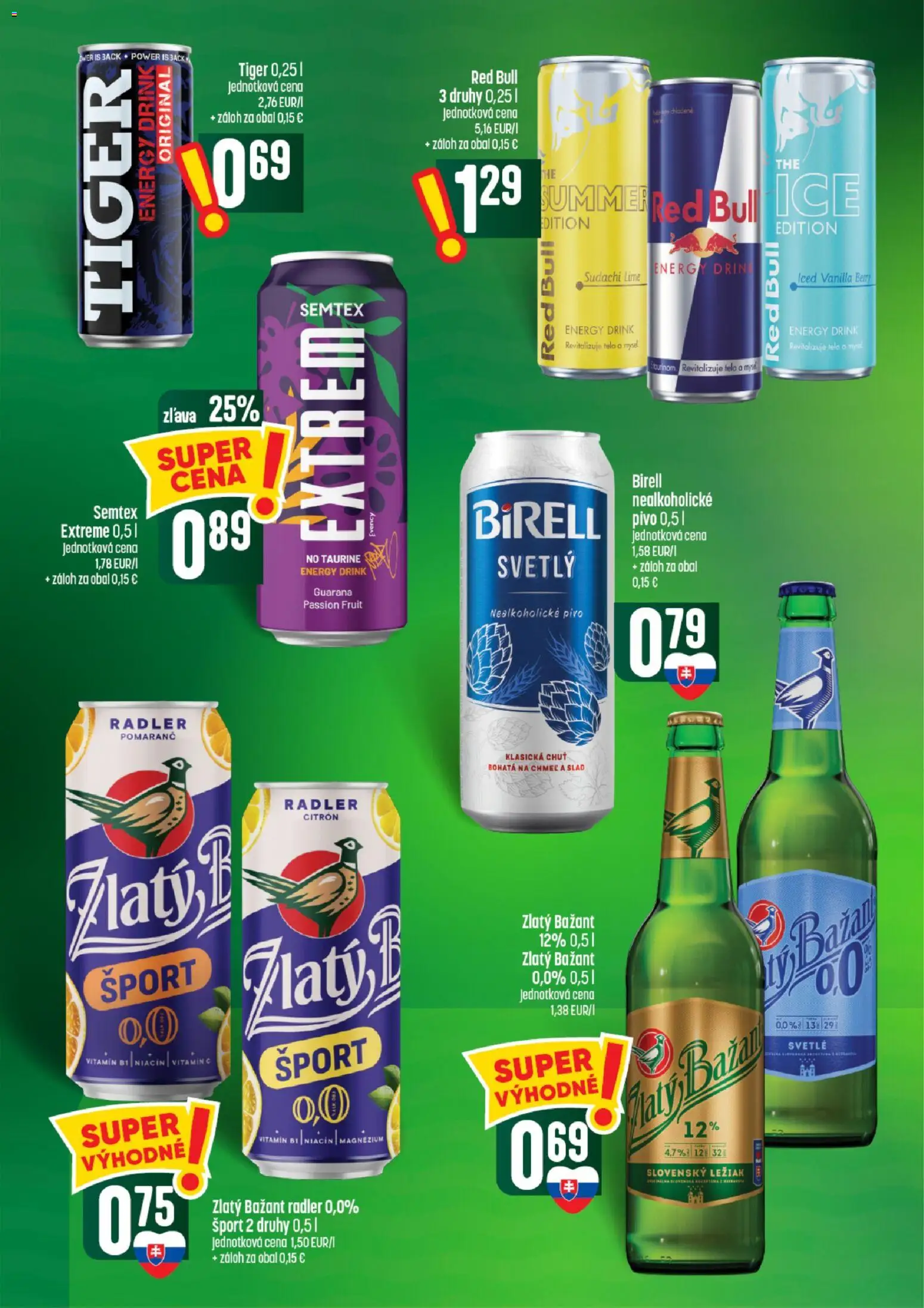 Nové COOP Jednota akcie – leták je platný od 13.08.2026 | Strana: 52 | Produkty: Pivo, Birell, Radler, Red Bull