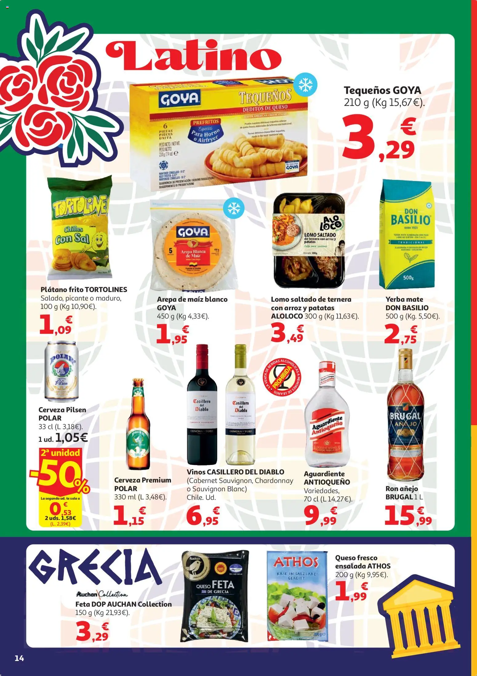Alcampo HG Unico │ válido desde el 07.04.2026 | Página: 14 | Productos: Ron, Queso, Cerveza, Cocina