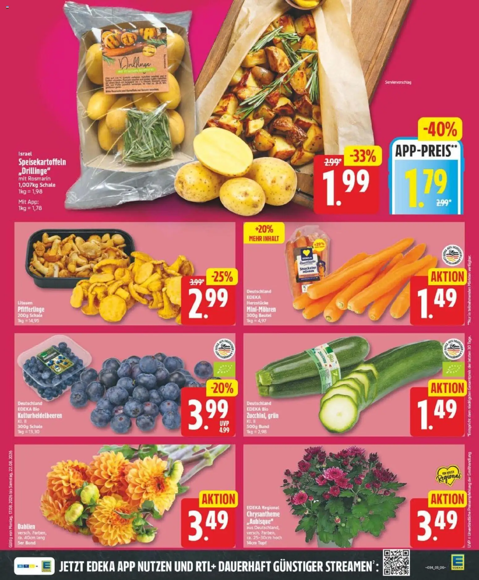 Edeka Prospekt Hannover – gültig ab 17.08.2026 | Seite: 3 | Produkte: Top, Mohren, Pfifferlinge
