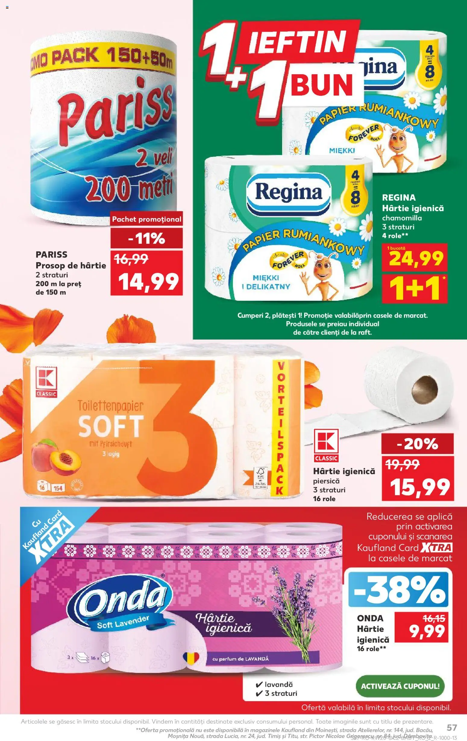 Noul catalog Kaufland – valabil de la 13.05.2026 | Pagină: 57 | Produse: Piersică, Role, Parfum