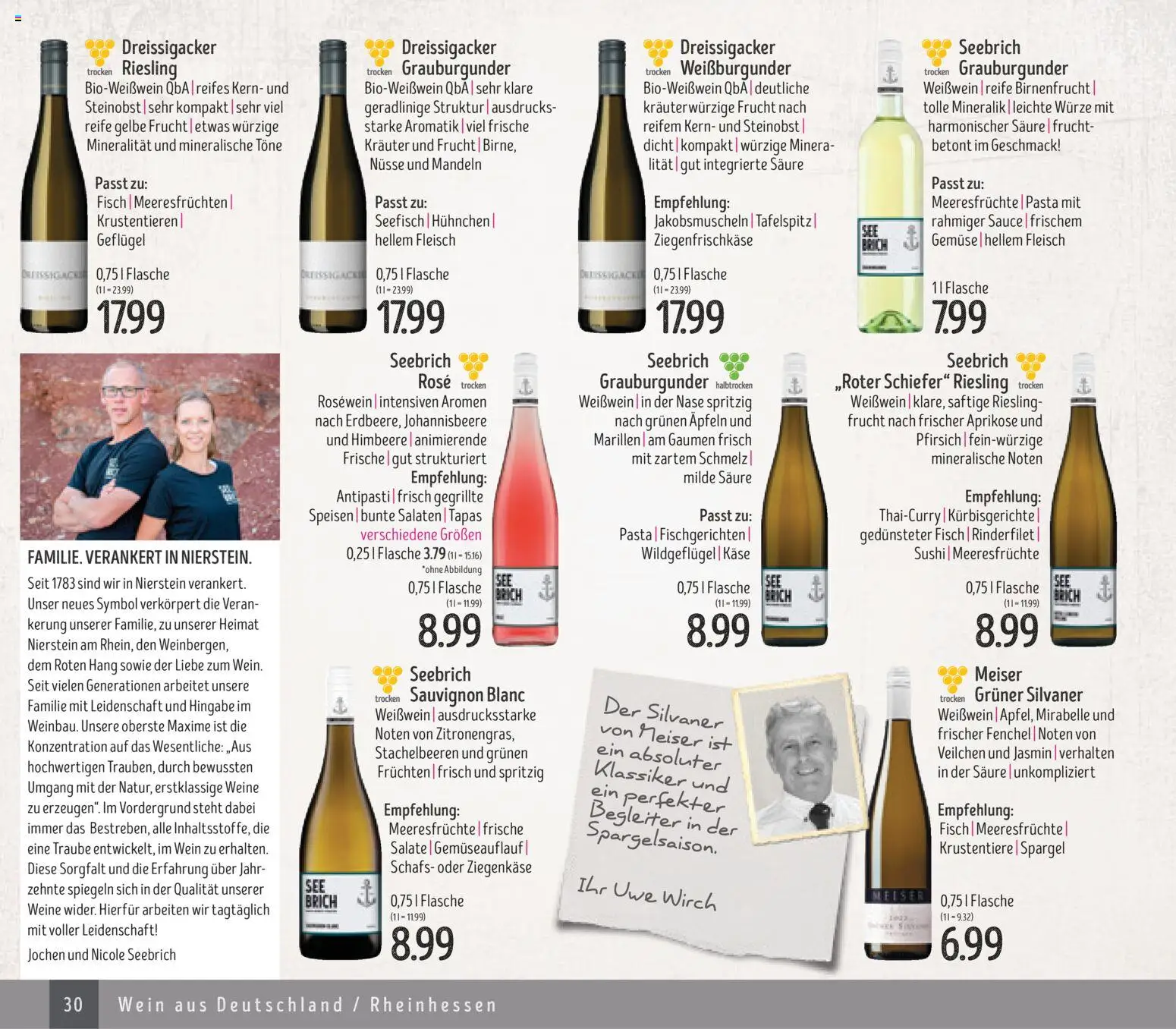 Edeka Struve Wein– und Spirituosen – gültig ab 14.11.2025 | Seite: 30 | Produkte: Rinderfilet, Pfirsich, Pasta, Nüsse