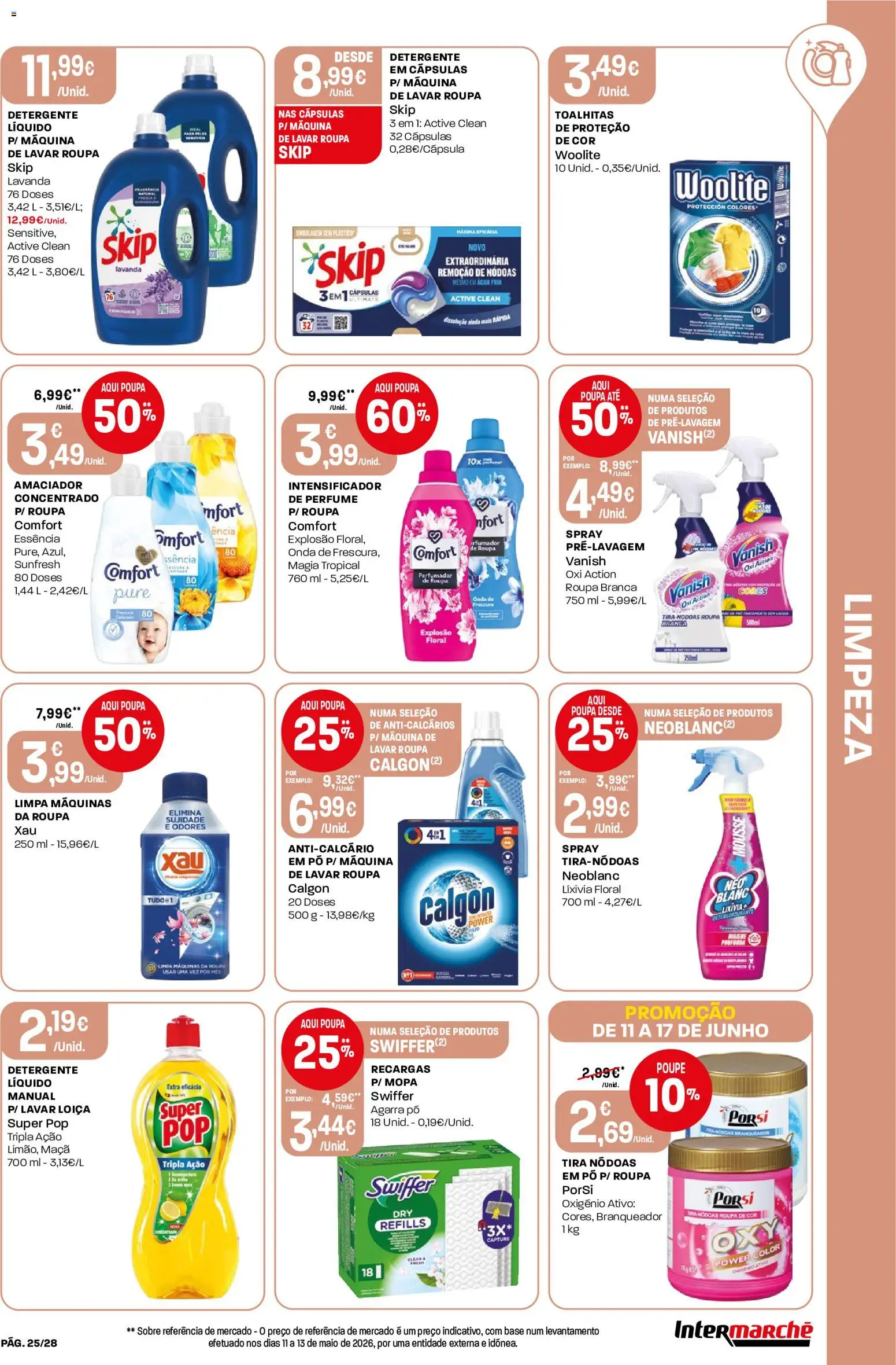 Intermarché Folheto Contact │ válido de 11.06.2026 | Página: 25 | Produtos: Agua, Base, Detergente, Maça