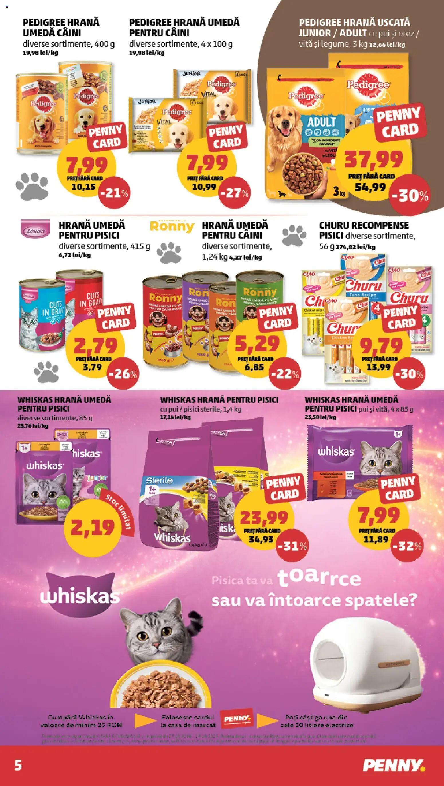 Noul catalog PENNY – valabil de la 27.05.2026 | Pagină: 5 | Produse: Hrană pentru pisici, Hacıyatmaz Kedi Oyuncağı, Orez