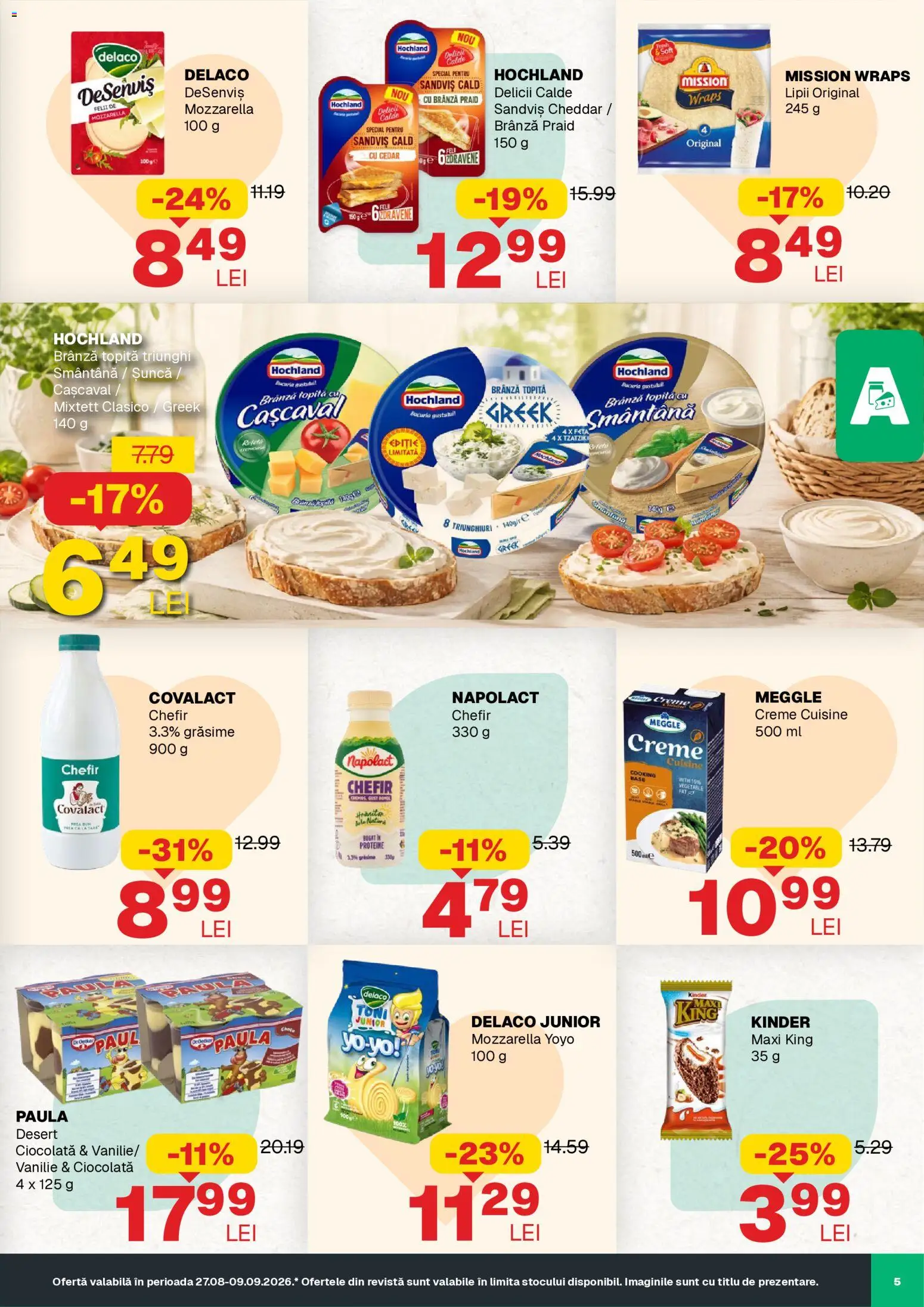 Noul catalog Annabella – valabil de la 27.08.2026 | Pagină: 5 | Produse: Chefir, Cașcaval, Șuncă, Smântână