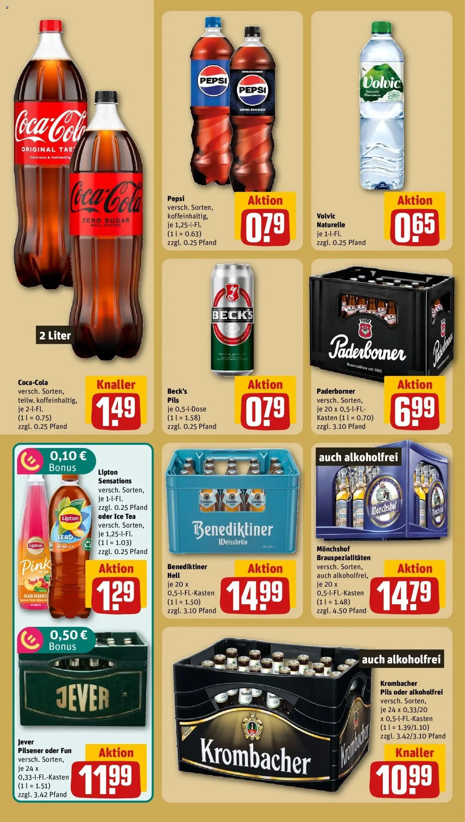 REWE Prospekt ab 24.08.2026 zum Blättern » Angebote | Seite: 14 | Produkte: Pils, Zucker, Pfirsich, Volvic