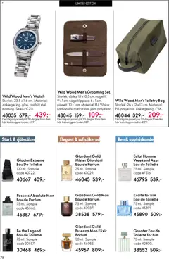 Oriflame erbjudanden 06/26 - Förhandsvisning av reklamblad från butik Oriflame aktuell från 22.04.2026 | Sida: 78 | Produkter: Eau de toilette, Set, Pincett, Väska