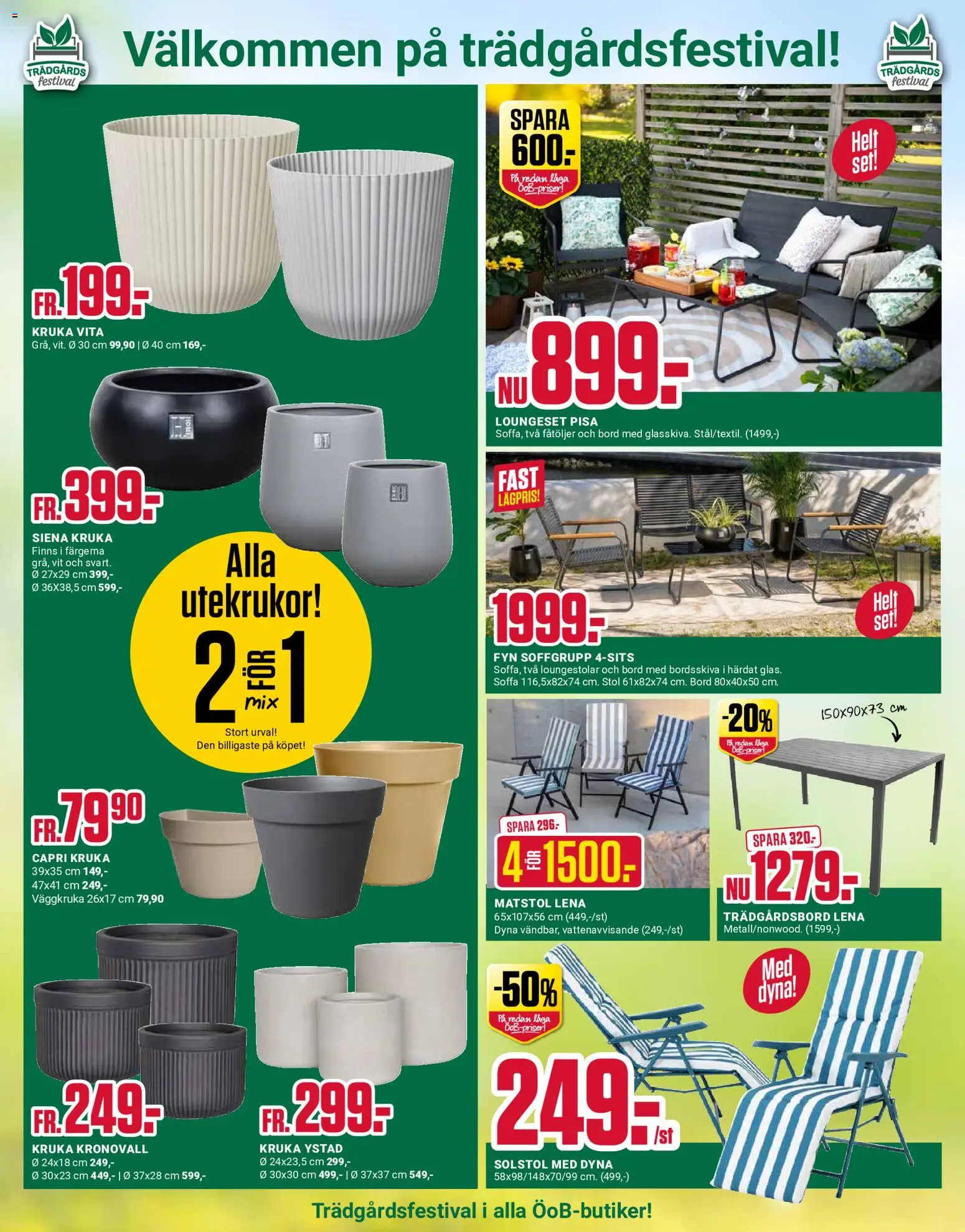 ÖoB reklamblad aktuell från 11.05.2026 | Sida: 11 | Produkter: Soffgrupp, Solstol, Bord, Set