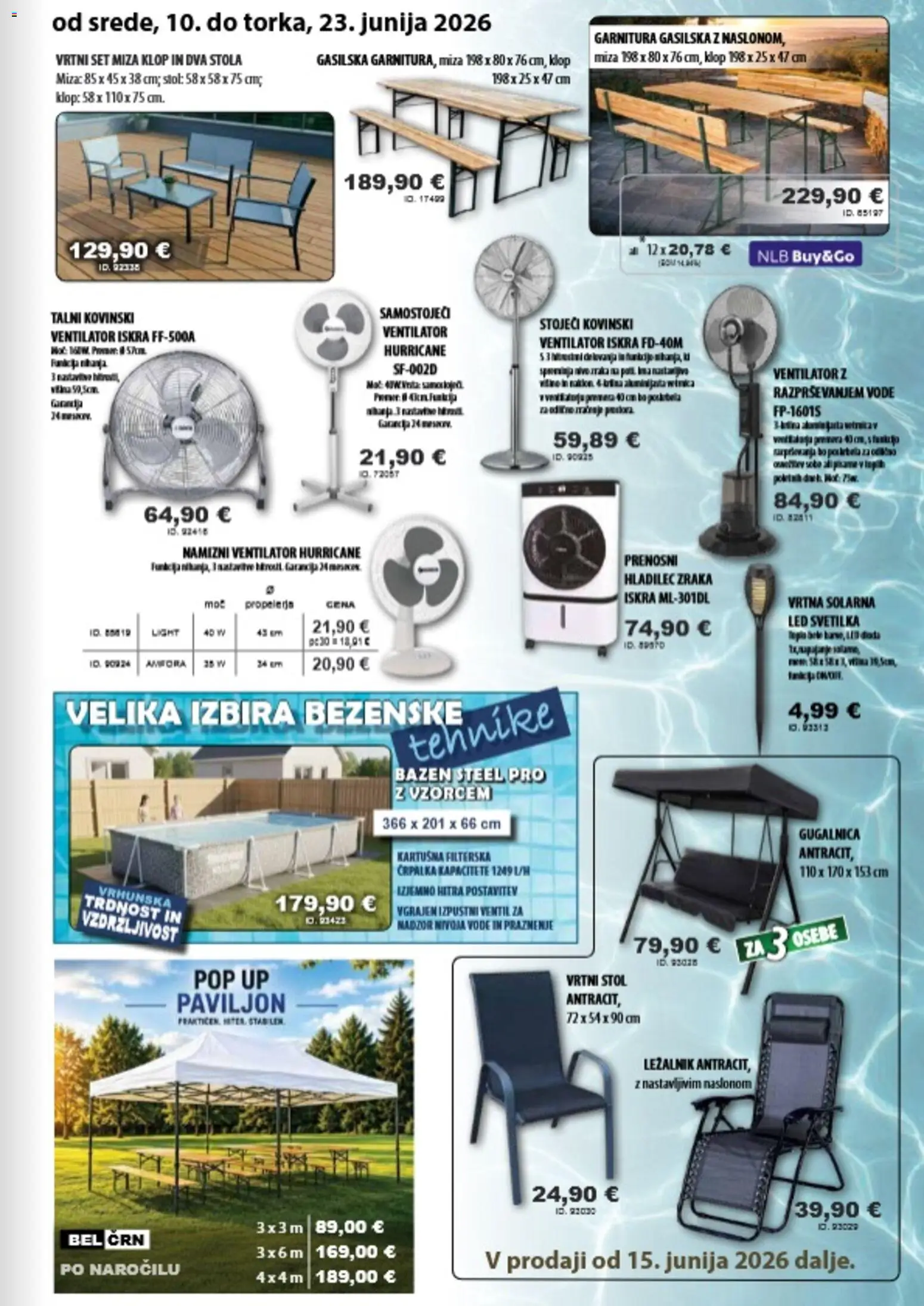 Novi Živex katalog ponudbe – veljaven od 10.06.2026 | Stran: 11 | Izdelki: Led svetilka, Črpalka, Ventilator, Stol