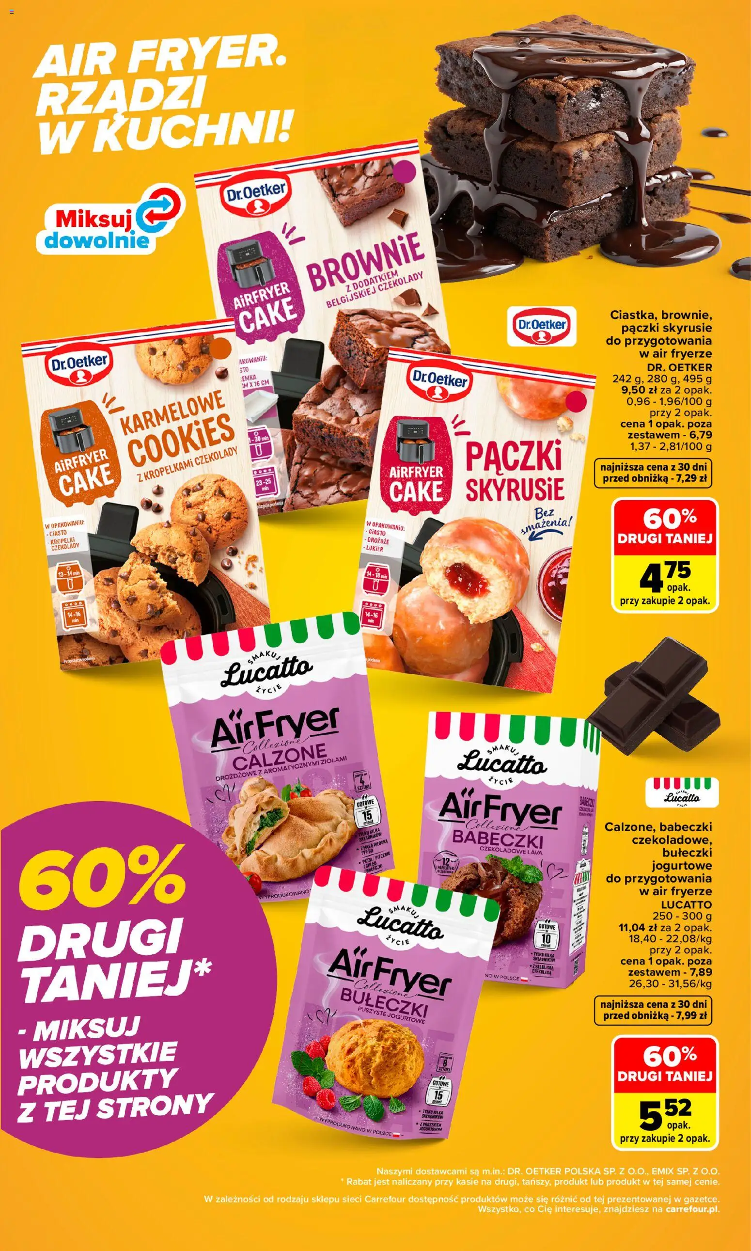 Carrefour gazetka - Air fryer od 21.09.2026 | Strona: 4 | Produkty: Pączki, Babeczki, Chleb, Pizza