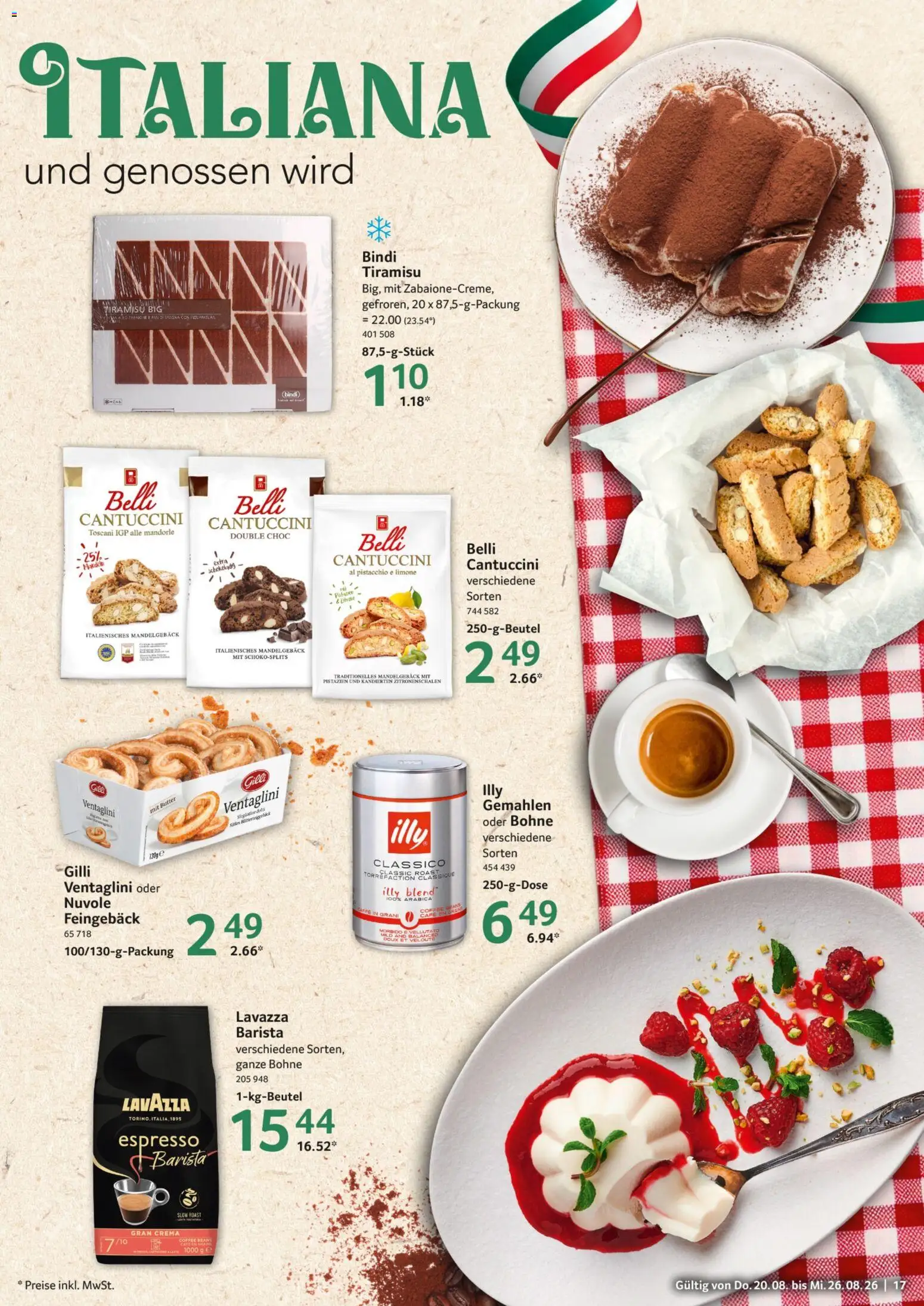 Selgros Prospekt – gültig ab 20.08.2026 | Seite: 17 | Produkte: Lavazza, Butter, Pistazien