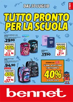 Anteprima del volantino bennet volantino Scuola valido a partire dal 30/07/2026