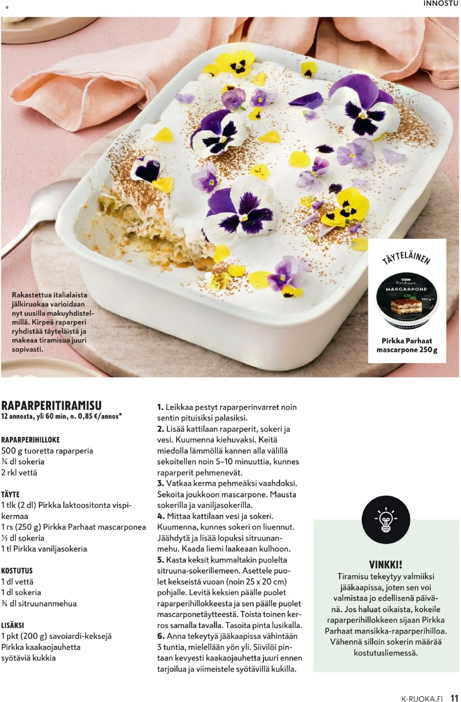 K-Supermarket - K-Ruoka – voimassa 06.05.2026 alkaen | Sivu: 11 | Tuotteet: Raparperi, Voi, Kerma, Keksit