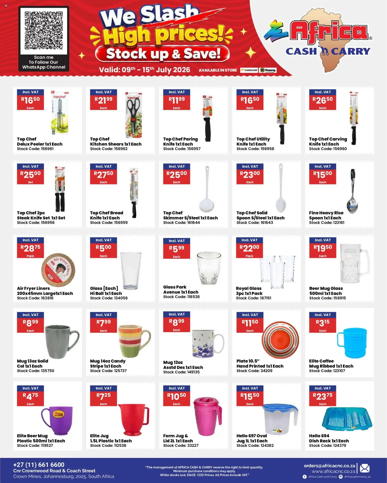 New Africa Cash & Carry catalogue – valid from 09/07/2026 | Page: 53 | Products: Plate, Knife set, Beer, Mug