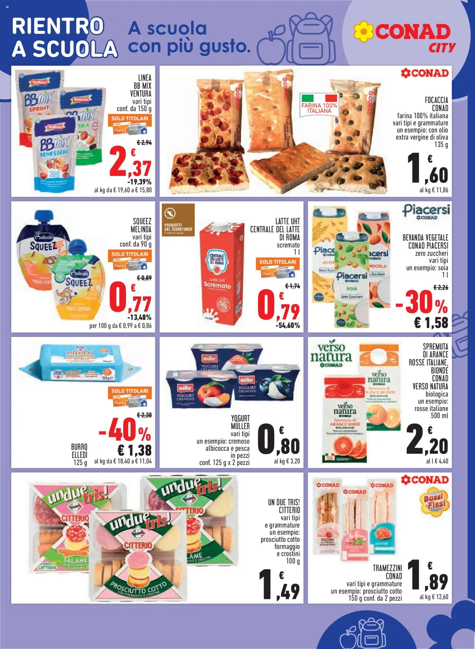 Volantino Conad del 26/08/2026 | Pagina: 11 | Prodotti: Arance, Olio, Burro, Farina