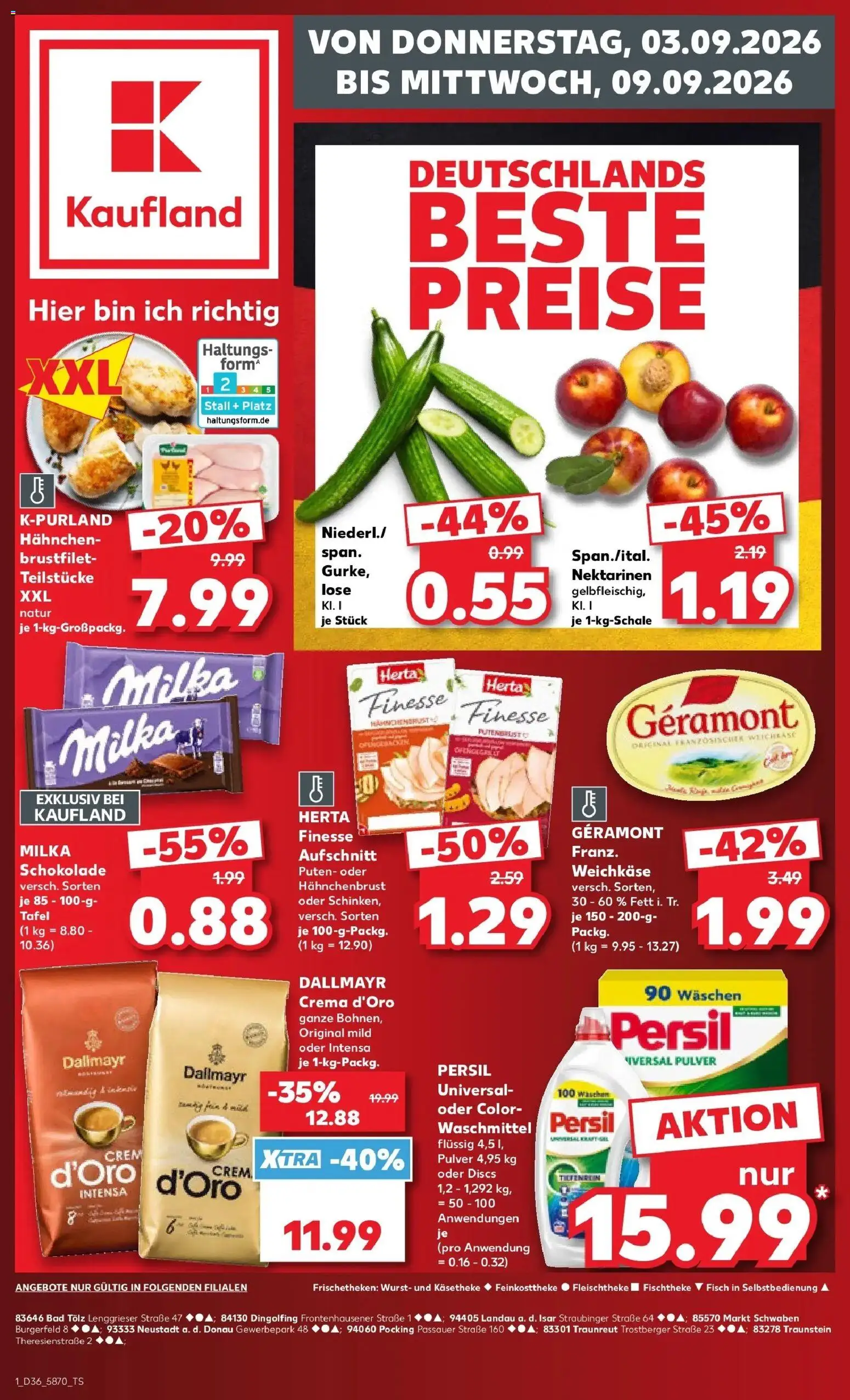 Prospekt Kaufland ab 31.08.2026 » Angebote Online zum Blättern | Seite: 10 | Produkte: Geramont, Hahnchen, Schokolade, Herta finesse