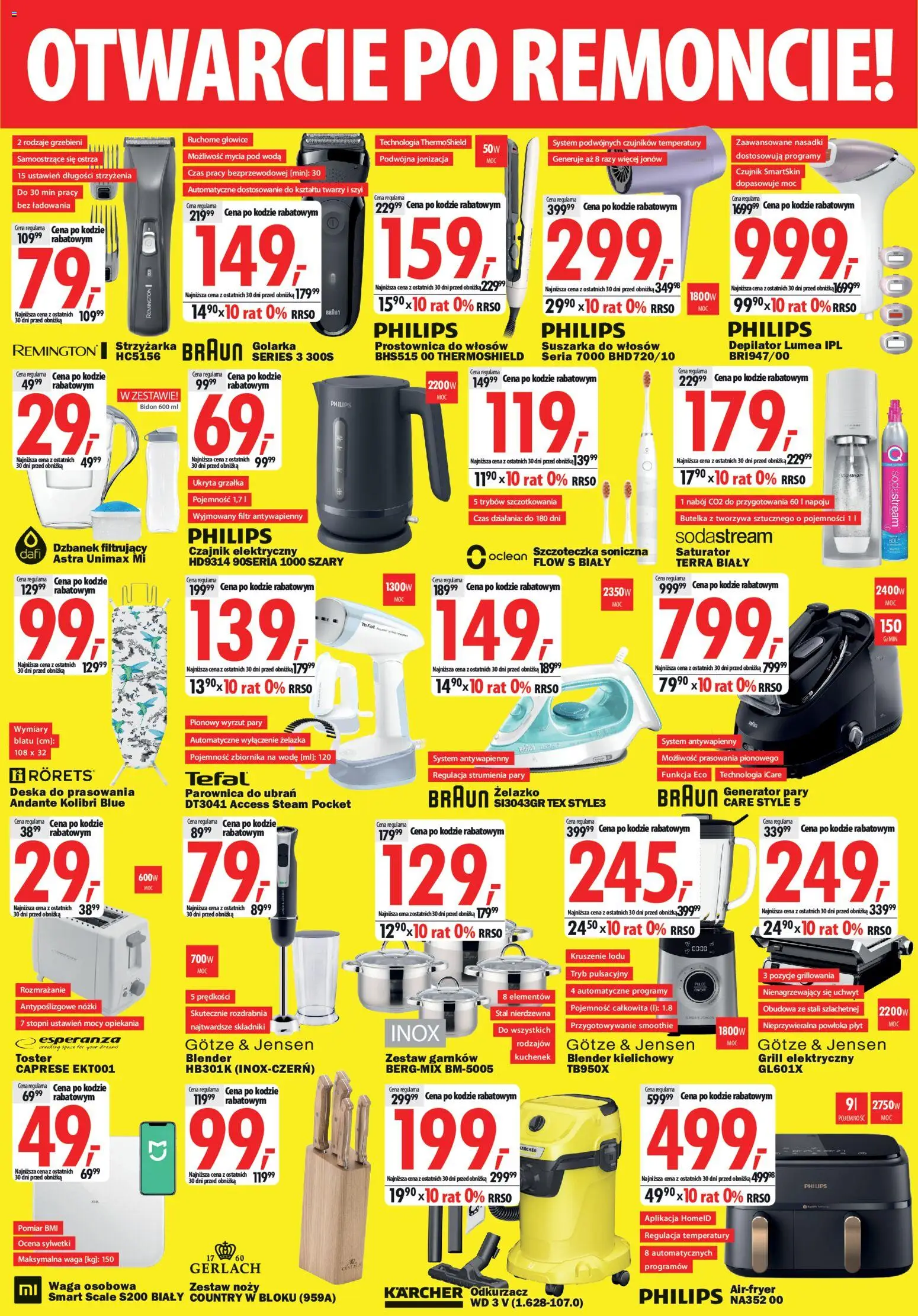 Mediaexpert promocje - Otwarcie po remoncie Warszawa od 14.05.2026 | Strona: 6 | Produkty: Szczoteczka soniczna, Czajnik, Suszarka do włosów, Golarka