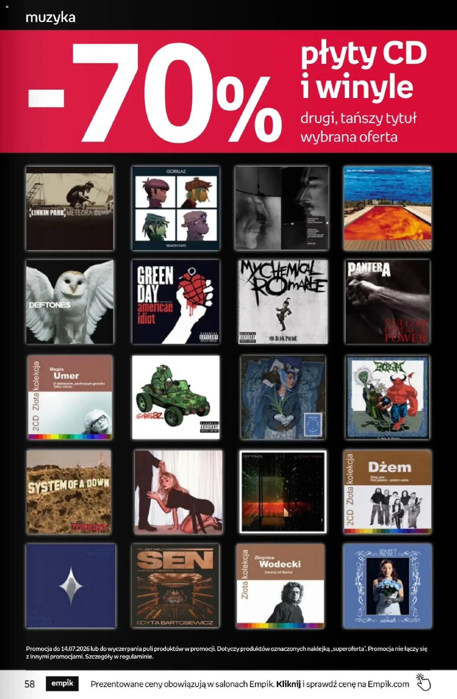 Empik promocje - Tom kultury Muzyka od 01.07.2026 | Strona: 11