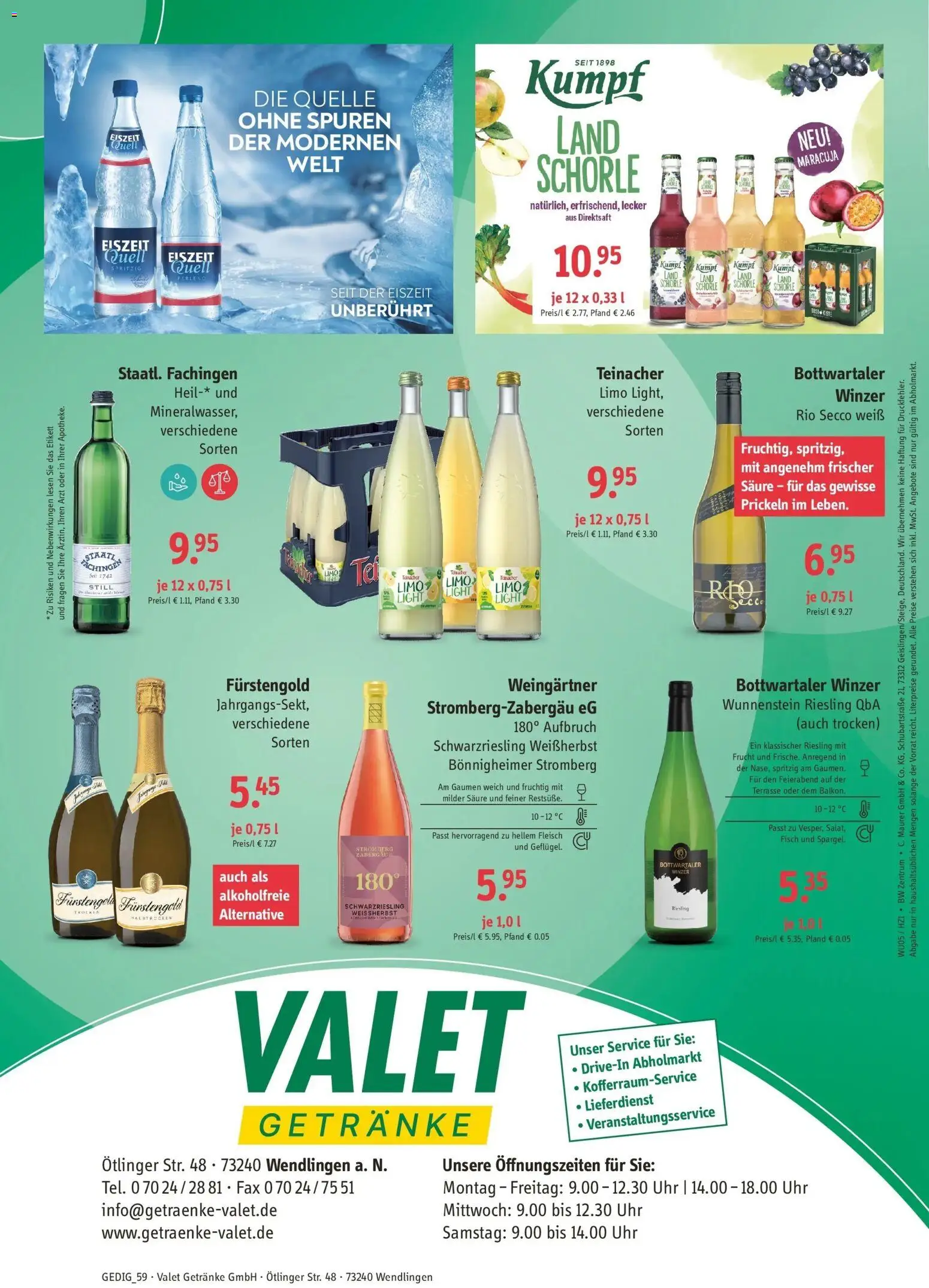 Angebote - Getränke Valet: Angebote – gültig ab 26.04.2026 | Seite: 4 | Produkte: Fisch, Fleisch, Uhr