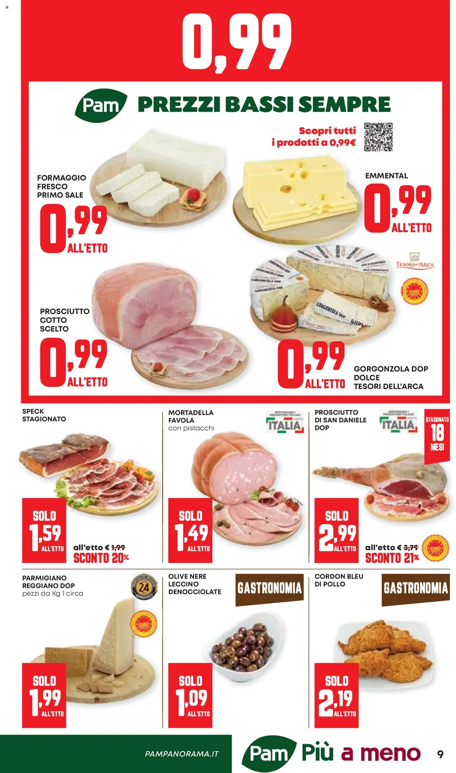 Volantino Panorama del 24/09/2026 | Pagina: 9 | Prodotti: Speck, Sale, Mortadella, Emmental