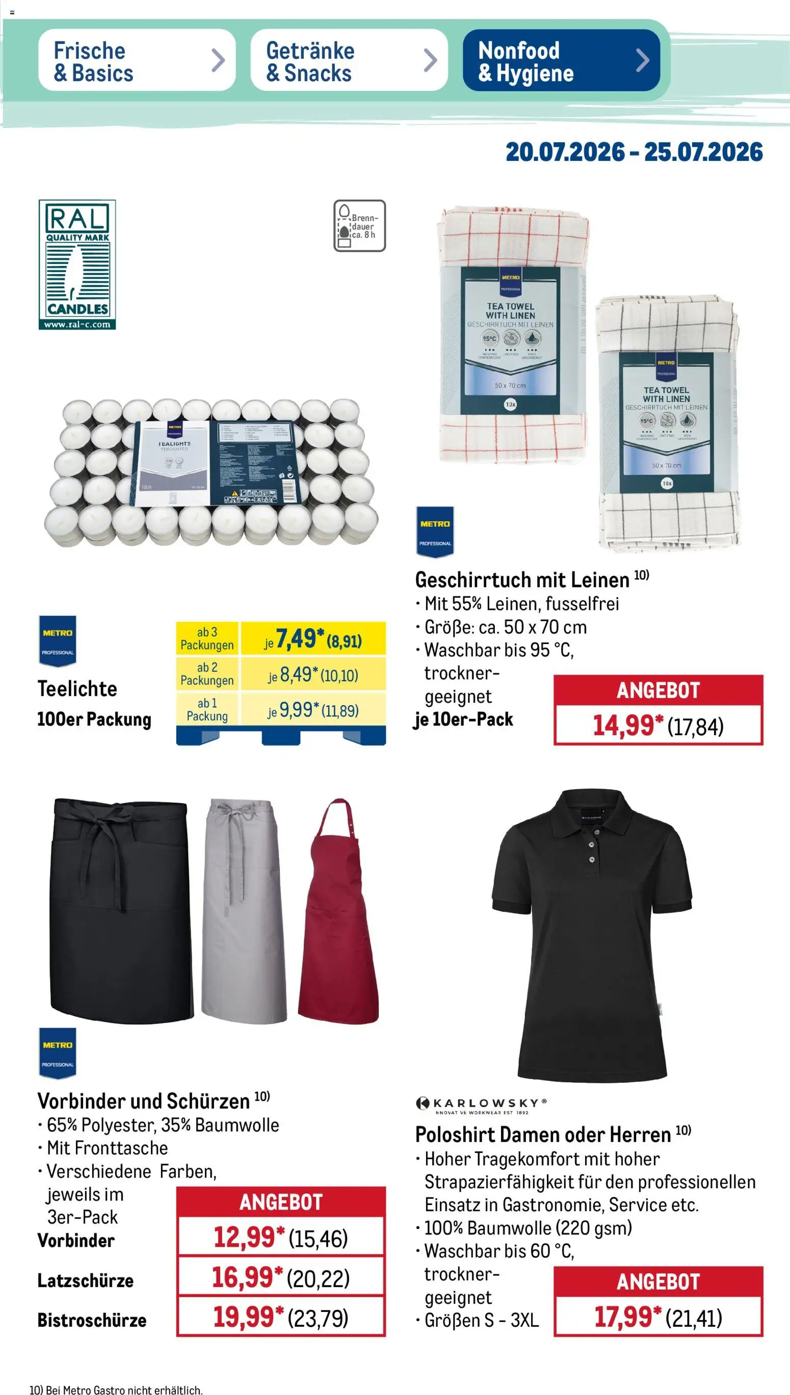 Metro NonFood-Angebote – gültig ab 20.07.2026 | Seite: 6 | Produkte: Trockner, Poloshirt