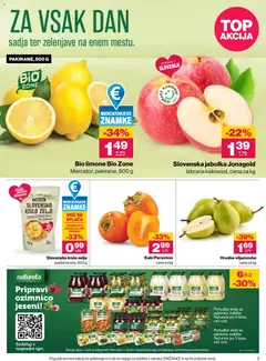 Mercator katalog akcije – veljaven od 22.10.2026 | Stran: 3 | Izdelki: Kaki, Med, Hruške, Zelje