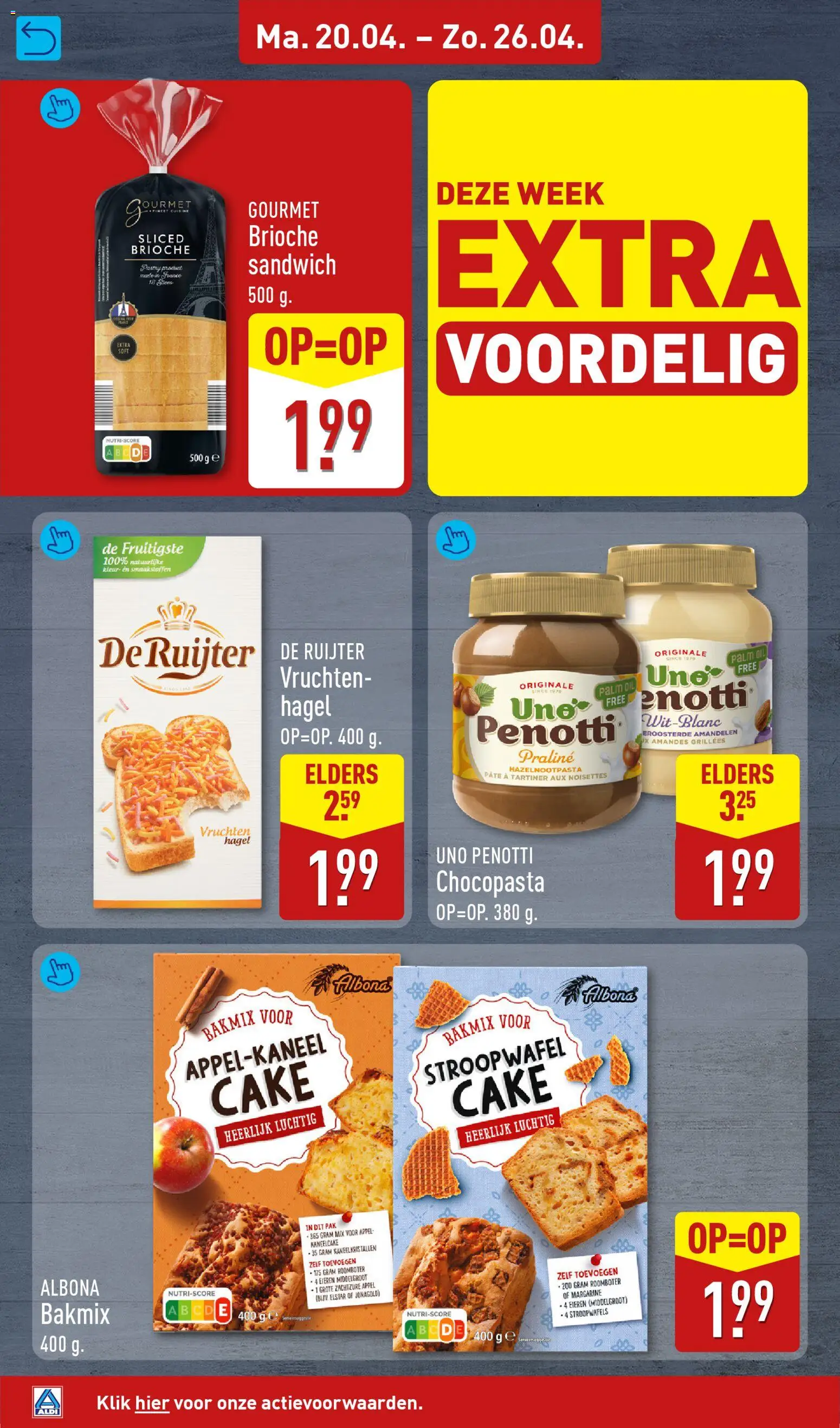 {H1} | Pagina: 12 | Producten: Pecorino sajt, Sandwich, Roomboter, Appel