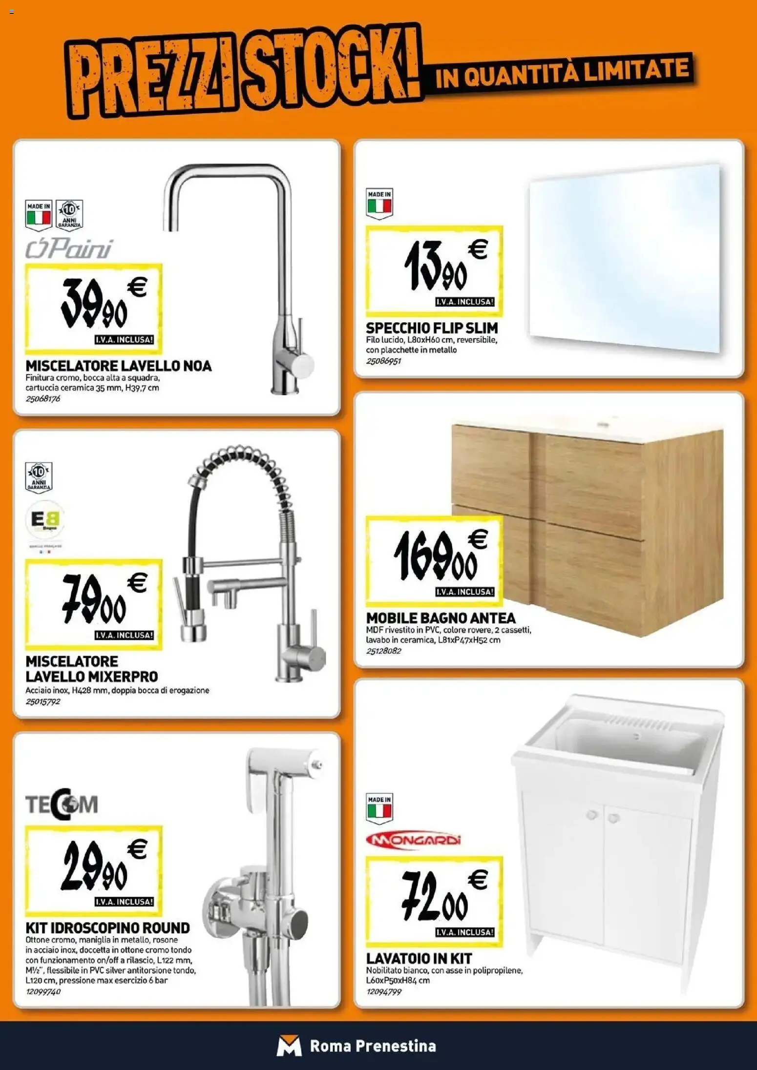 Volantino TECNOMAT del 12.03.2026 | Pagina: 5 | Prodotti: Lavello, Miscelatore, Bagno, Specchio