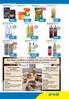 PRIVÁT Déli vármegyék - amely érvényes a következő dátumtól: 2026.10.22. | Oldal: 3 | Termékek: Sajtos chips, Chio, Kőbányai sör, Tejföl