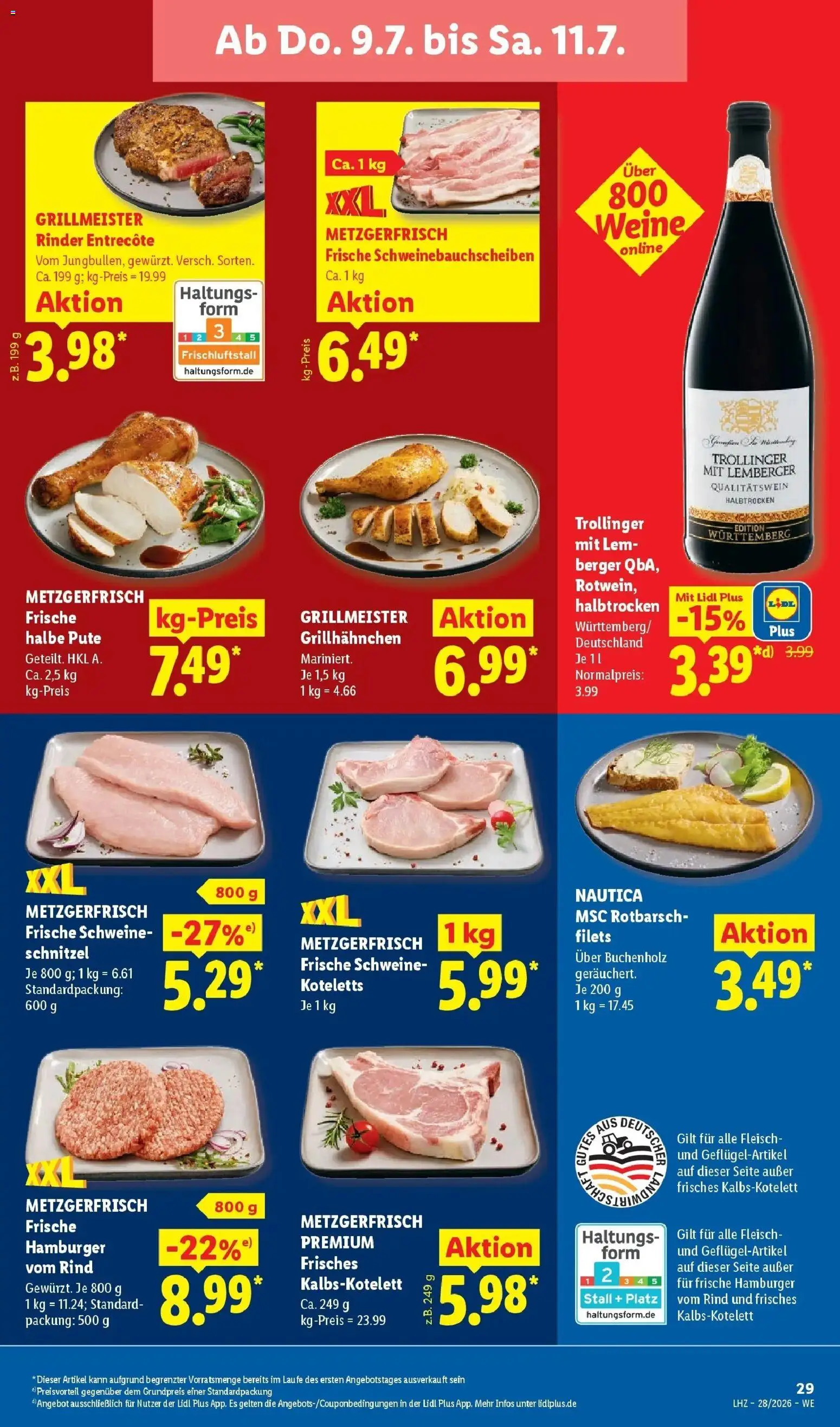 Lidl Prospekt Plettenberg – gültig ab 06.07.2026 | Seite: 55 | Produkte: Pute, Entrecote, Steak, Fleisch
