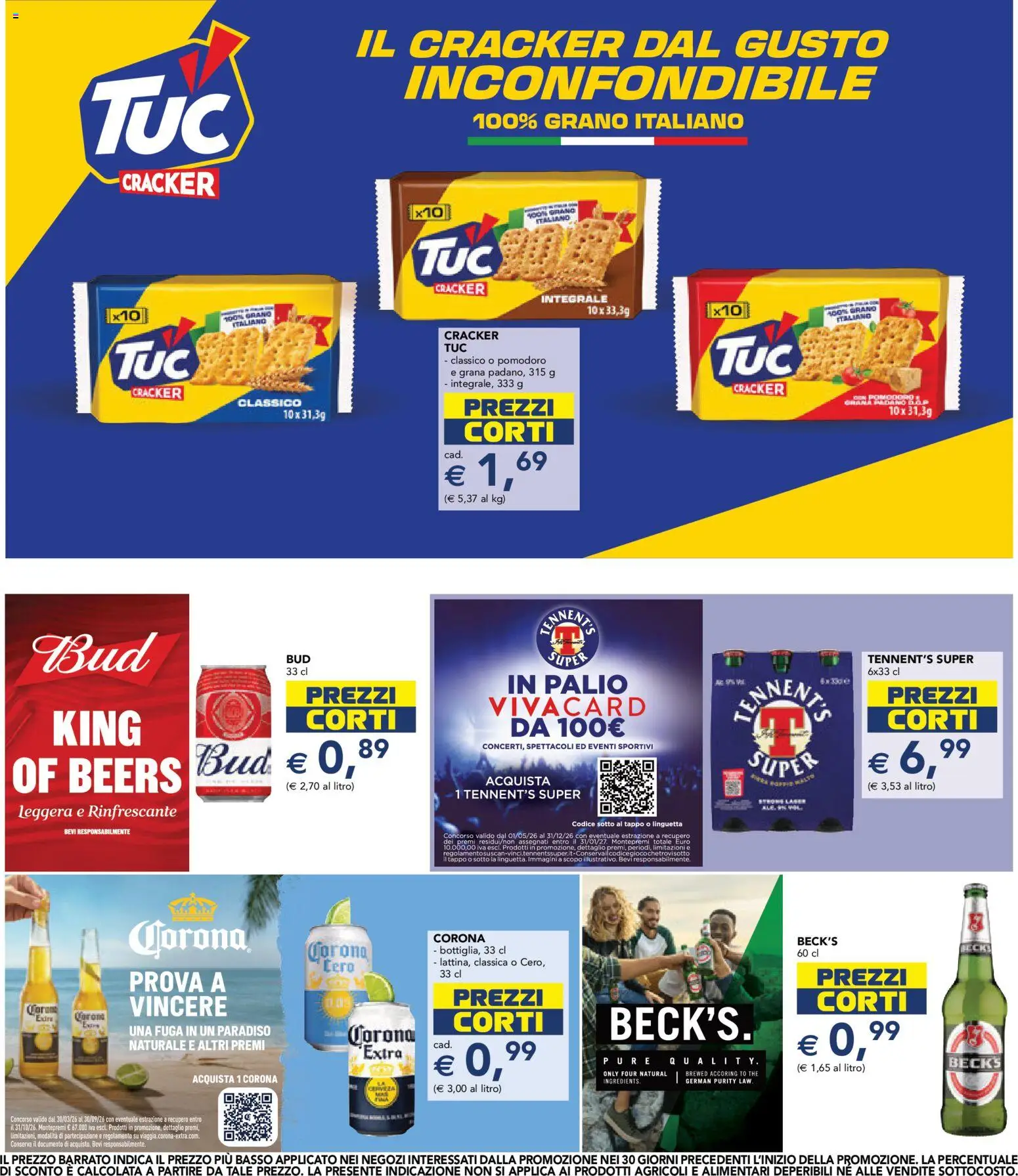 Volantino Esselunga S del 13/08/2026 | Pagina: 23 | Prodotti: Tennent's Super, Cracker, The, Basso
