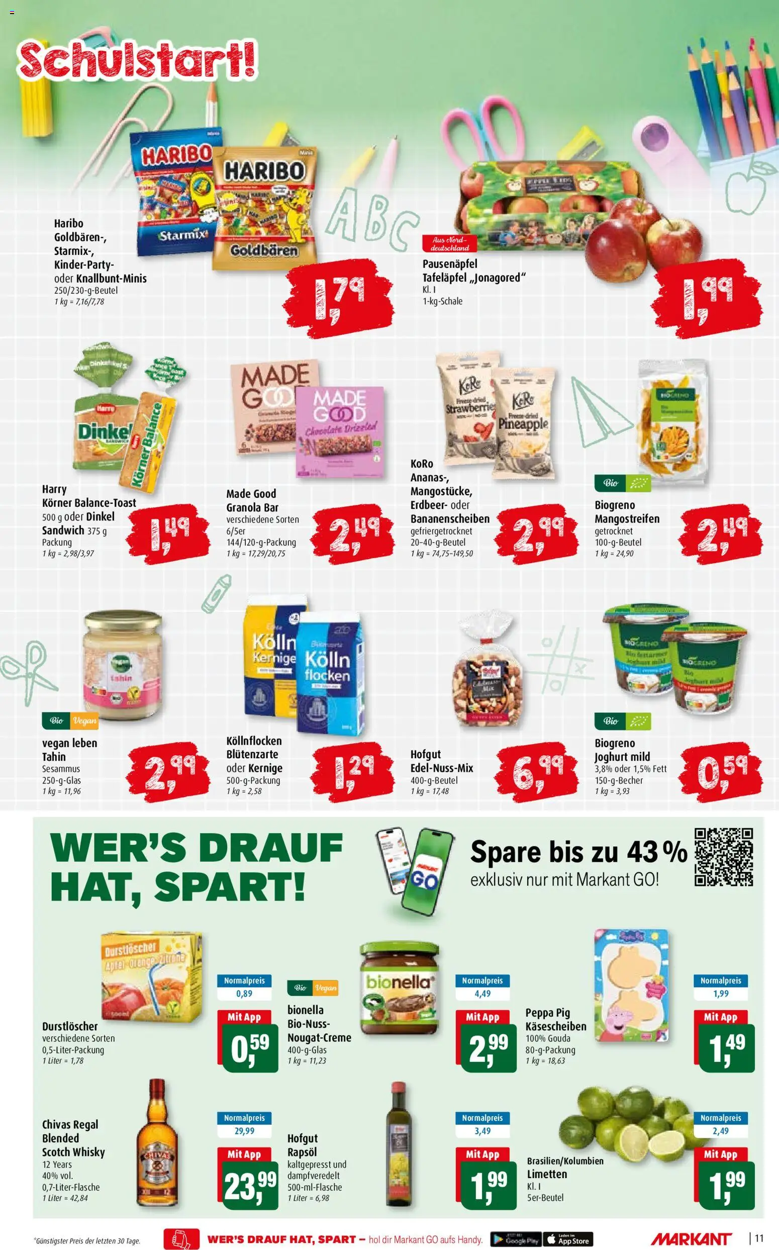 Markant Prospekt – gültig ab 10.08.2026 | Seite: 11 | Produkte: Whisky, Joghurt, Ananas, Flocken