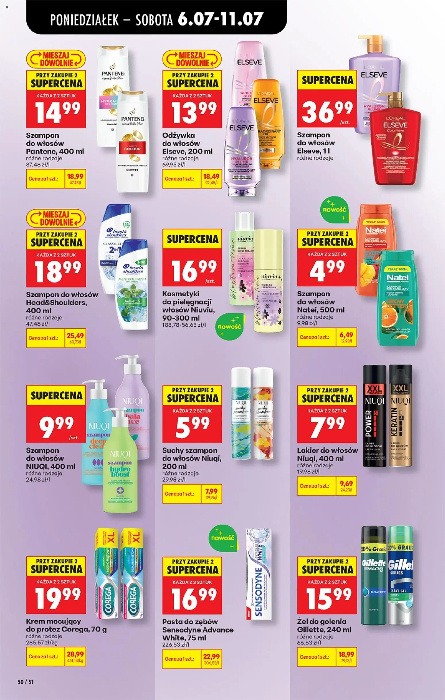 Biedronka Polsko leták od 06.07.2026 | Strana: 70 | Produkty: Corega, Sérum, Krém, Lak na vlasy
