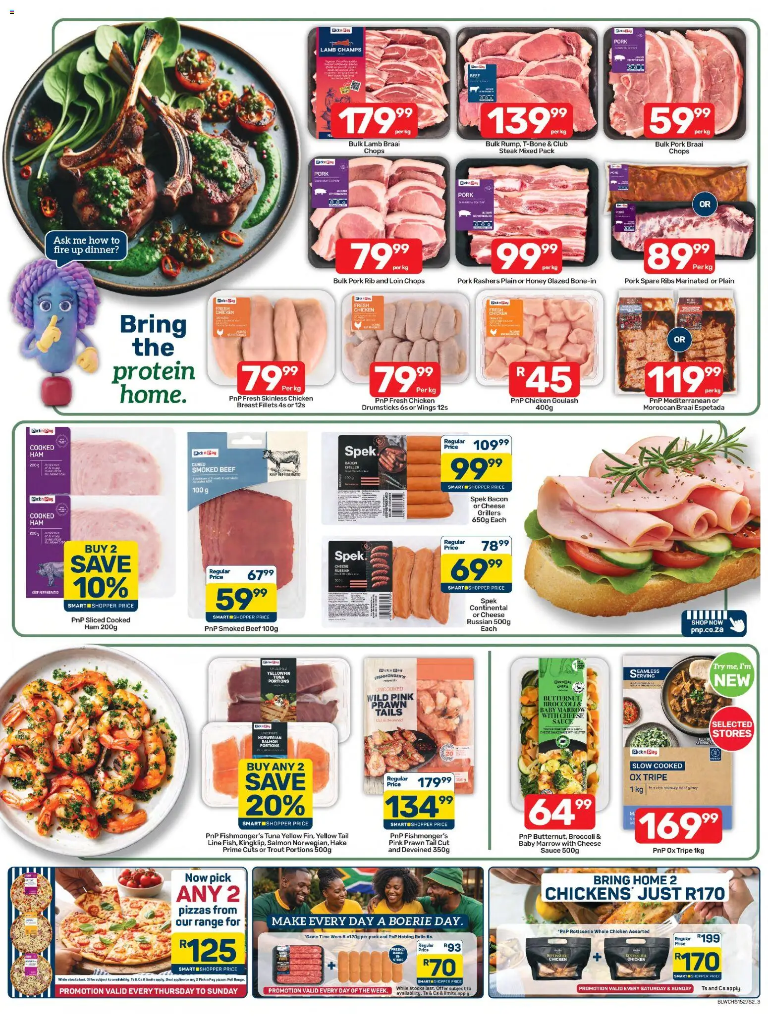 New Pick n Pay catalogue – valid from 31/08/2026 | Page: 3 | Products: Protein, Ribs, Chicken, Bacon