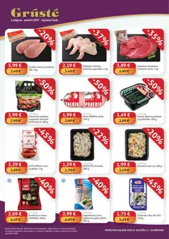 GRUSTE leidinys galioja nuo 11.05.2026 | Puslapis: 2 | Prekių: Grietinėlė, Kiaulienos, Silkių filė, Dešra