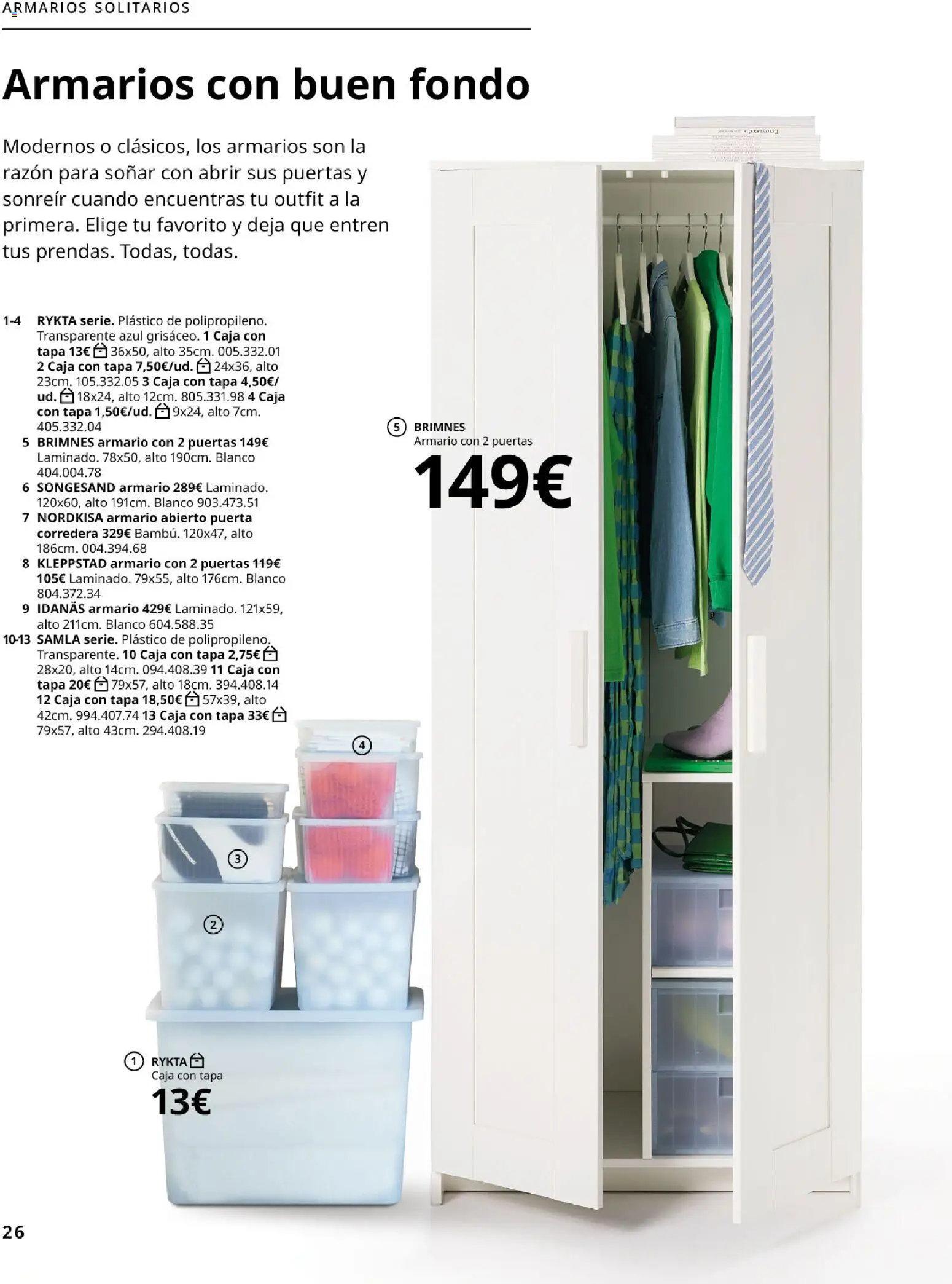 Catálogo IKEA Organización en el hogar │ válido desde el 15/01/2026 | Página: 26 | Productos: Armario, Caja
