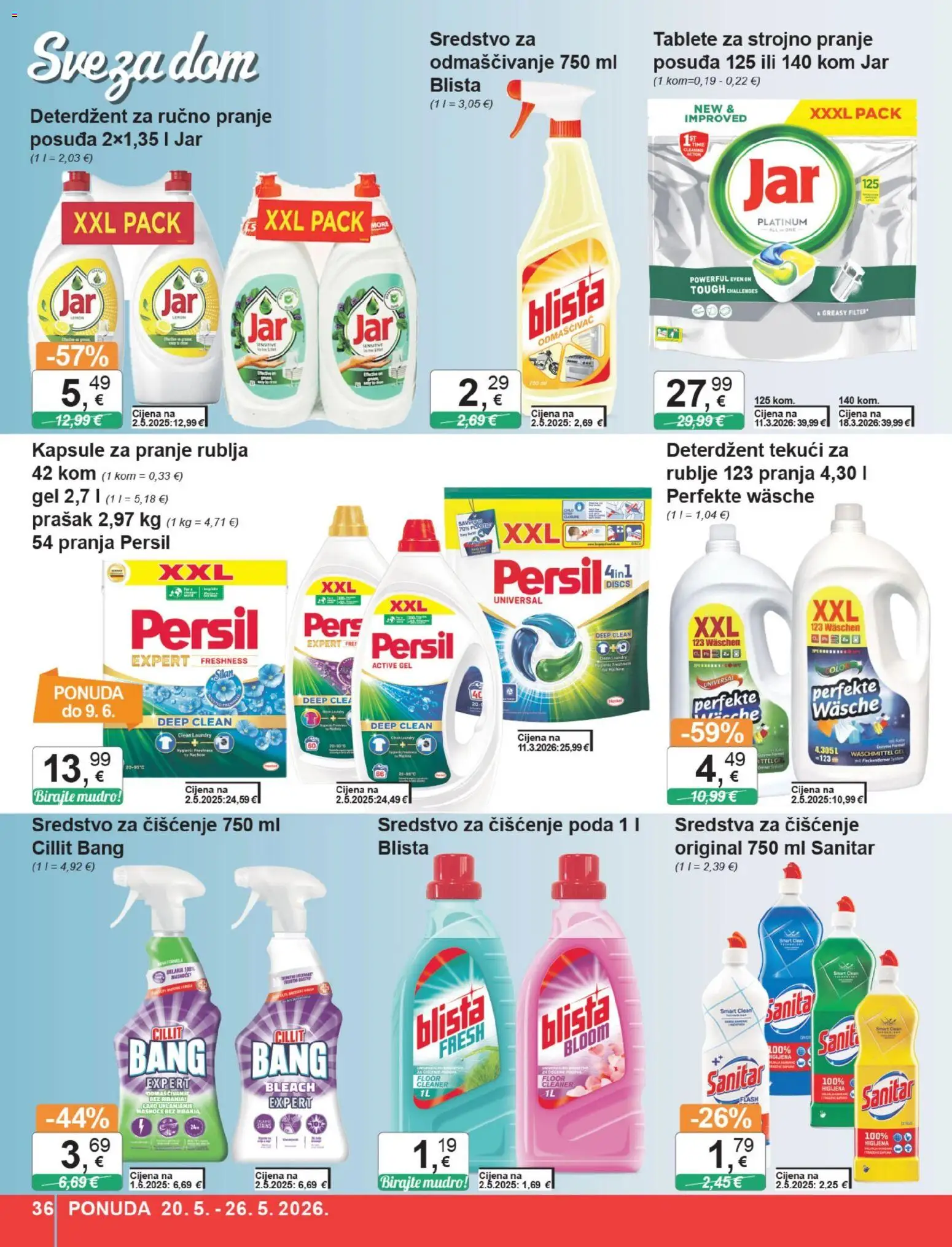 KTC katalog | vrijedi od 20.05.2026 | Stranica: 36 | Proizvodi: Sredstva za čiščenje, Deterdžent, Jar, Kapsule za pranje rublja