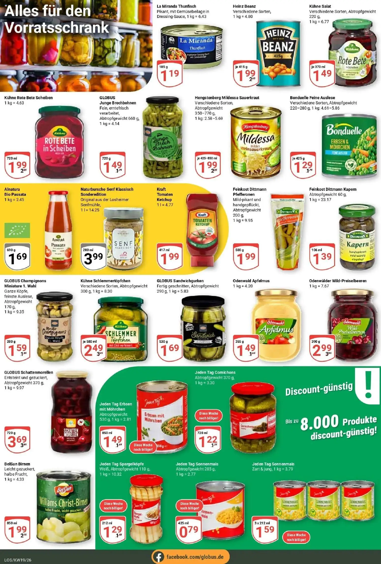 Globus Prospekt Losheim Am See	 – gültig ab 04.05.2026 | Seite: 19 | Produkte: Thunfisch, Tomaten, Champignons, Salat