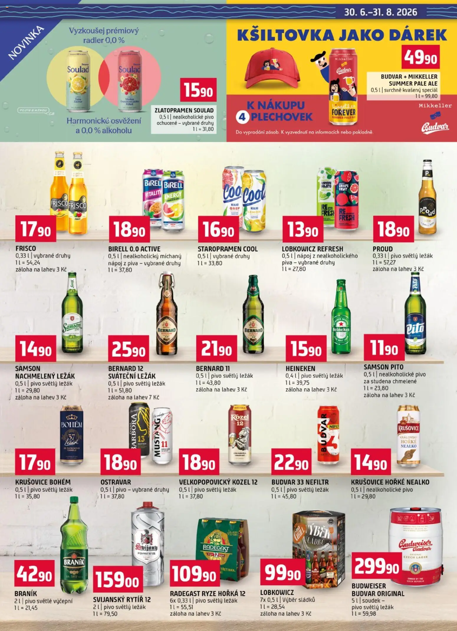Terno leták od 01.07.2026 | Strana: 21 | Produkty: Birell, Kozel, Radler, Velkopopovický Kozel