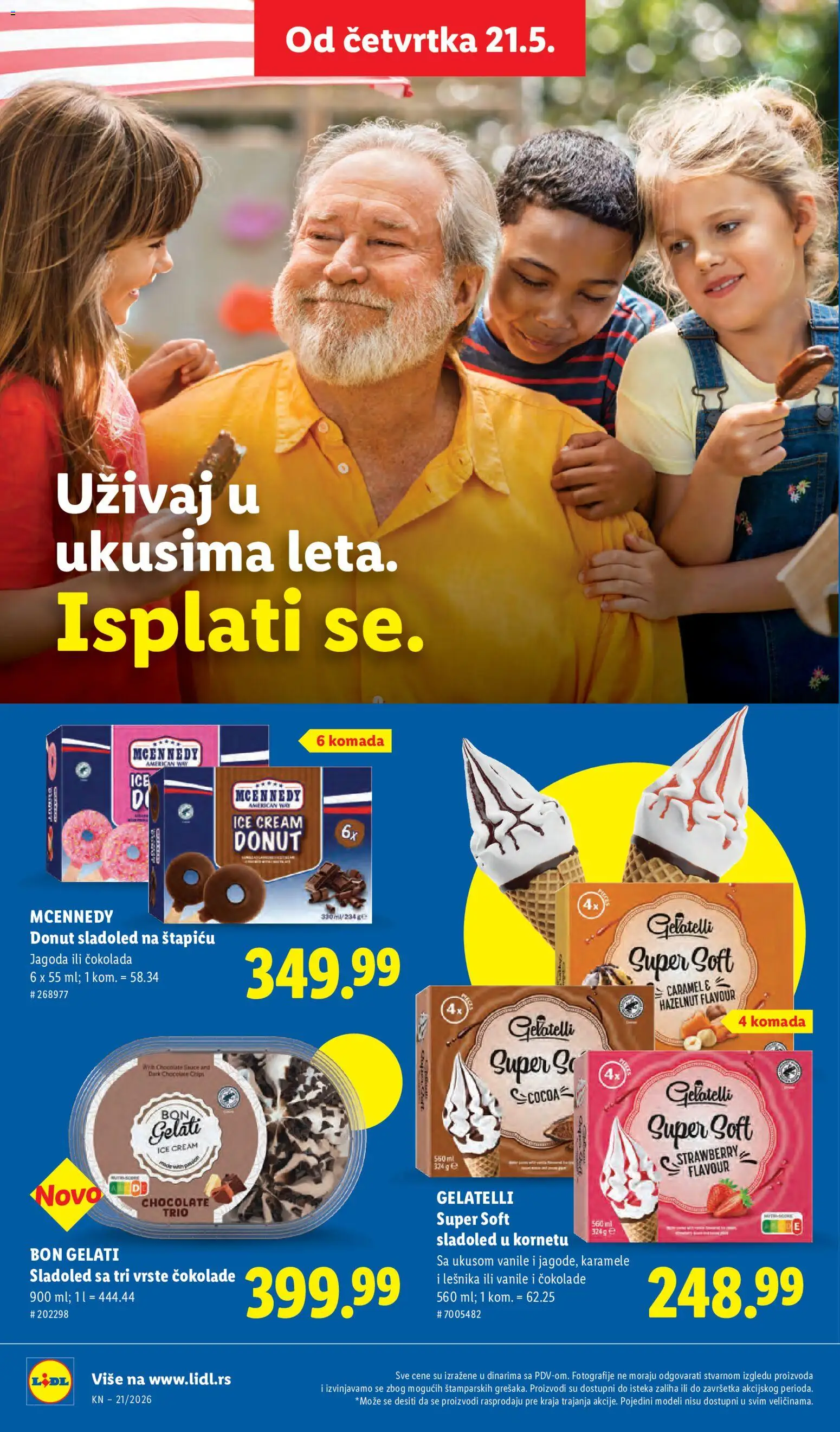 Lidl katalog - važi od 21.05.2026 | Strana: 48 | Proizvode: Sladoled, Jagoda, Čokolada