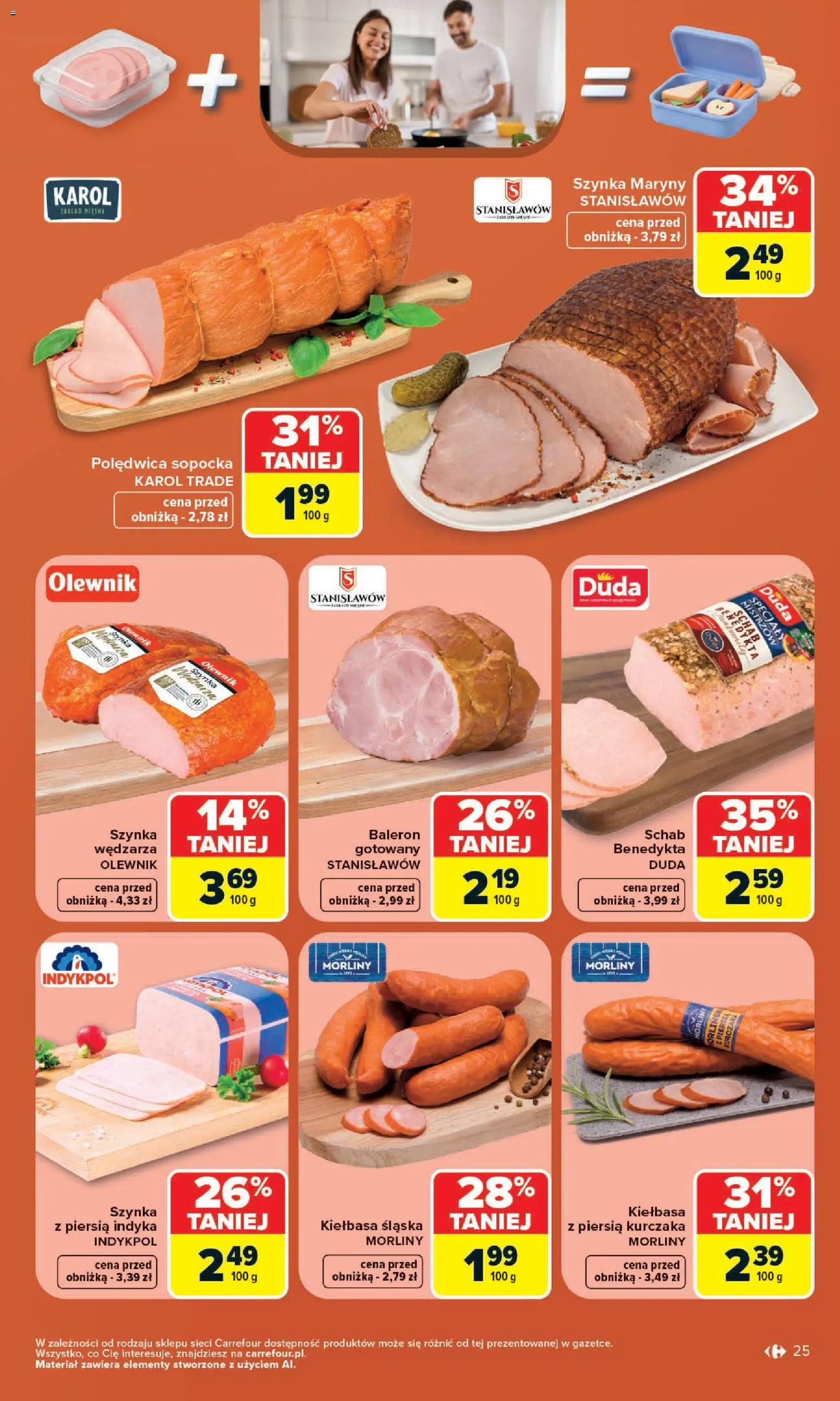 Carrefour gazetka od 13.07.2026 | Strona: 27 | Produkty: Kiełbasa, Schab, Szynka, Kiełbasa śląska