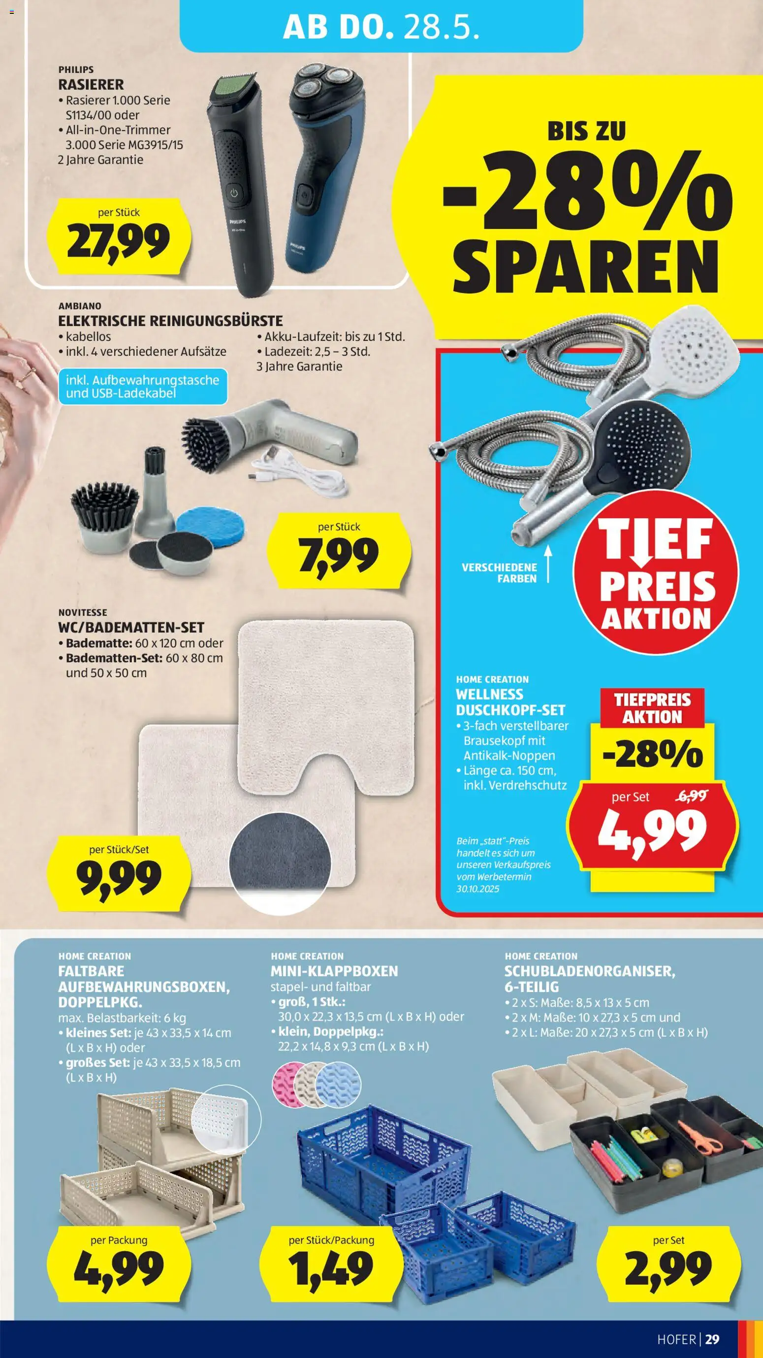 Hofer Flugblatt gültig ab 22.05.2026 | Seite: 35 | Produkte: Rasierer