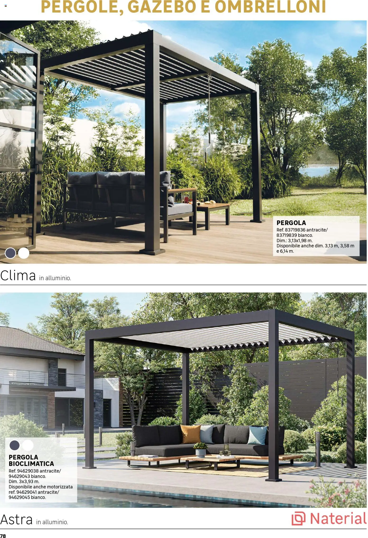 Volantino Leroy Merlin del 01/04/2026 | Pagina: 78 | Prodotti: Gazebo, Pergola