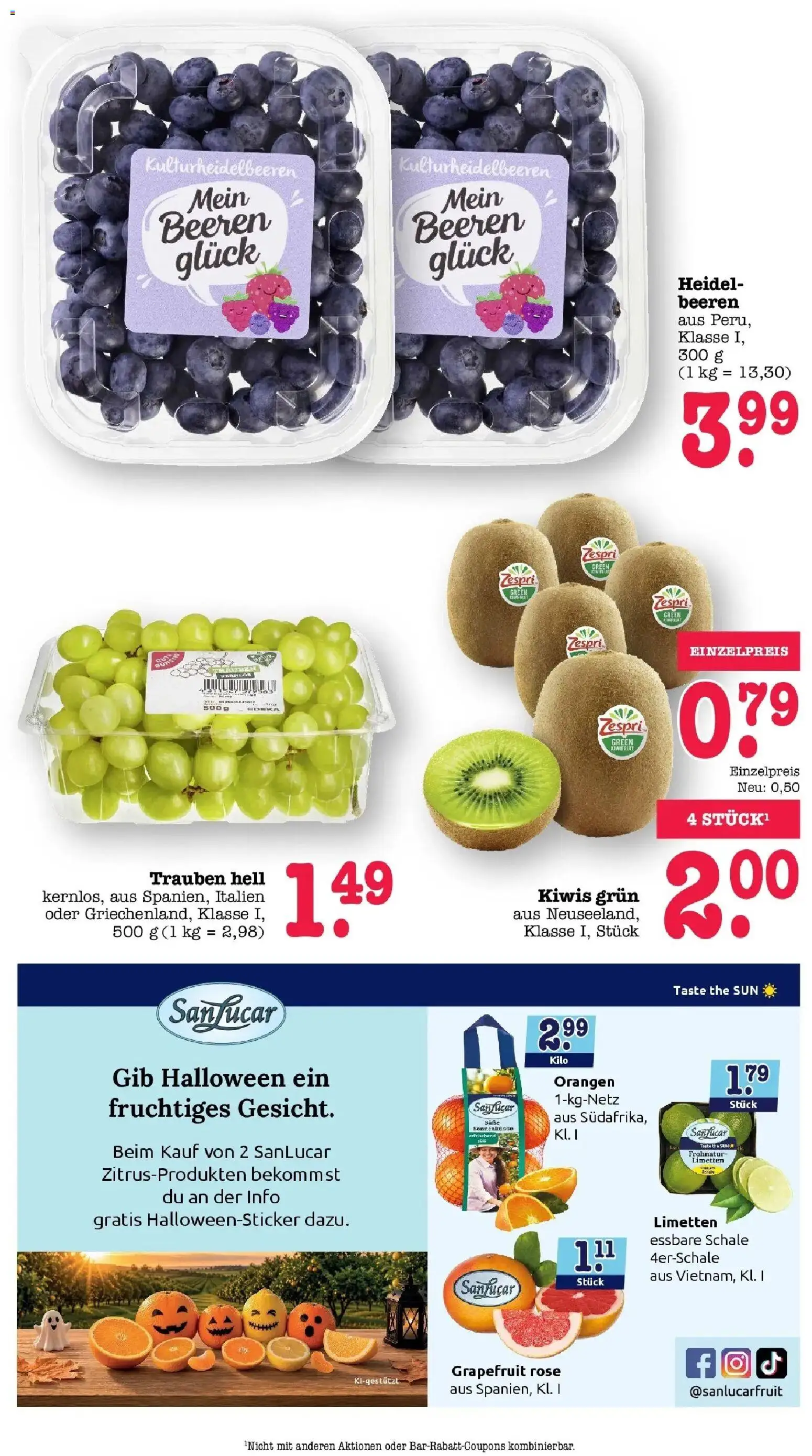 Edeka Prospekt Offenbach (ab 19.10.2026) » Angebote Online | Seite: 24 | Produkte: Limetten, Trauben, Orangen, Grapefruit