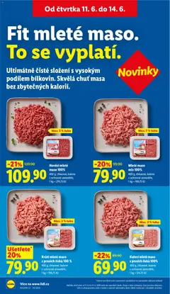 Náhled letáku Hovězí mleté maso 100%, 400 g, chlazené, baleno v ochranné atmosféře, Max. 5 % tuku od 11.06.2026 | Strana: 18