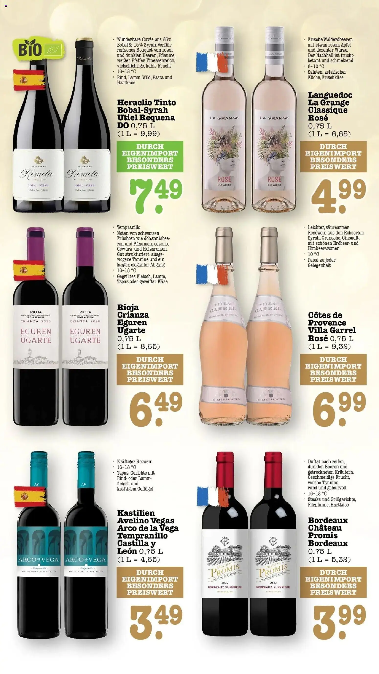 E center Prospekt Achern (ab 05.10.2026) zum Blättern | Seite: 61 | Produkte: Rotwein, Rosewein, Pasta, Fleisch