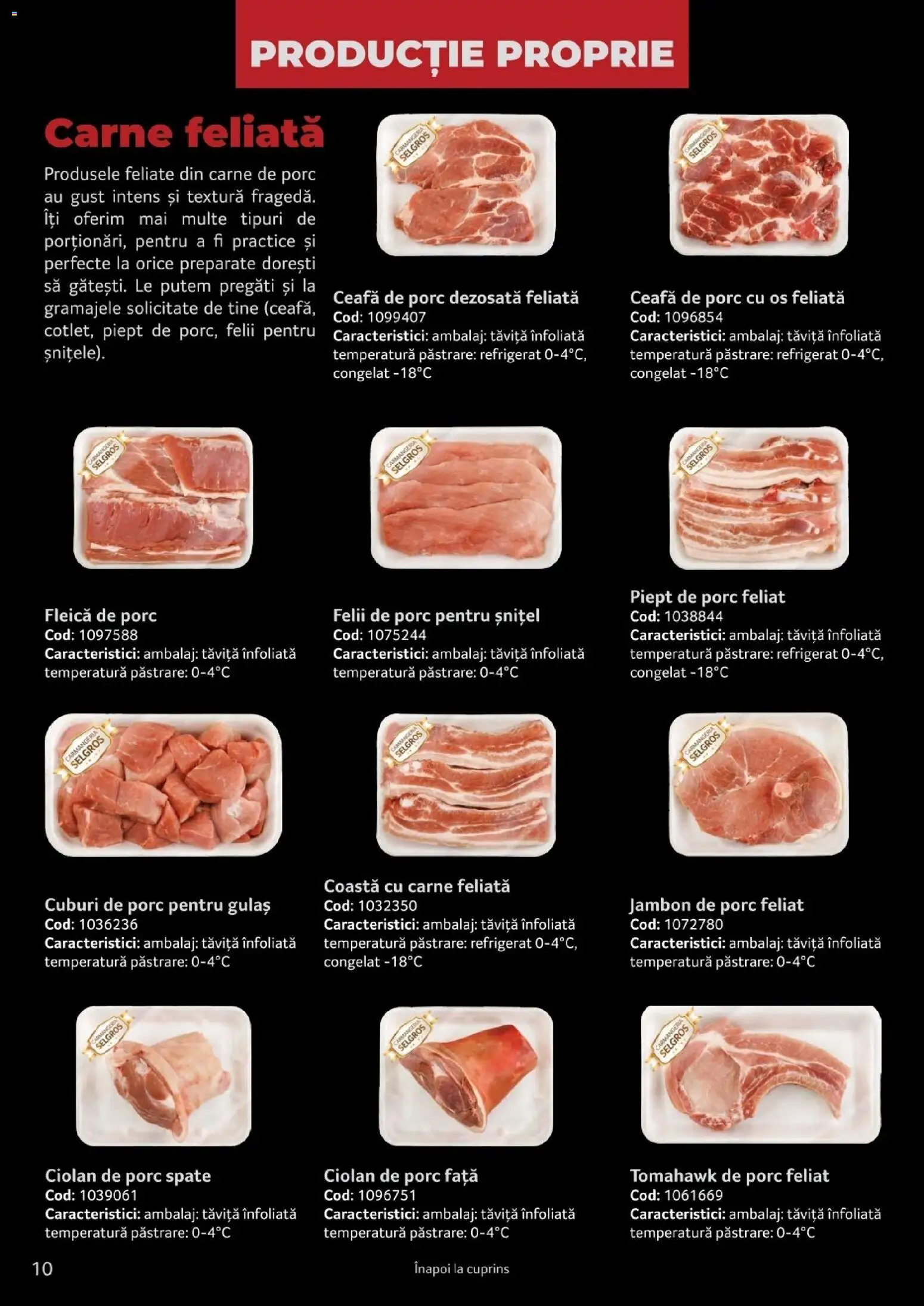 Noul catalog Selgros – valabil de la 25.03.2026 | Pagină: 10 | Produse: Ceafa de porc, Carne De Porc, Gulaș, Fleică