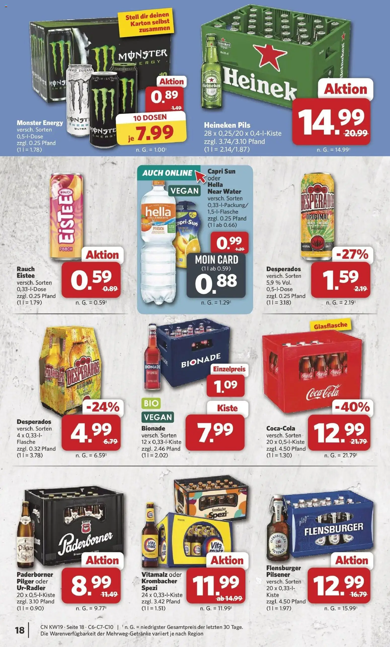 Combi Unsere Wochenangebote – gültig ab 04.05.2026 | Seite: 18 | Produkte: Cola, Zucker, Hella, Desperados
