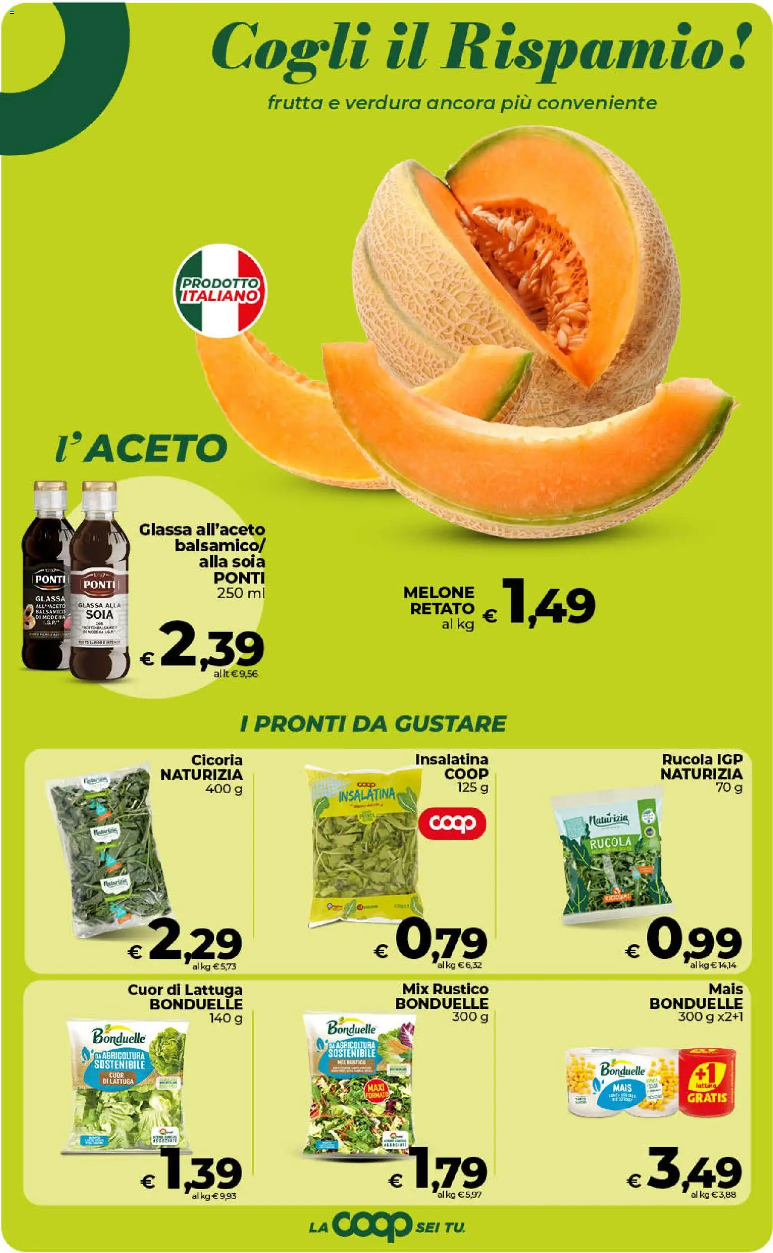 Volantino COOP del 31/07/2026 | Pagina: 19 | Prodotti: Rucola, Mais, Glassa, Lattuga