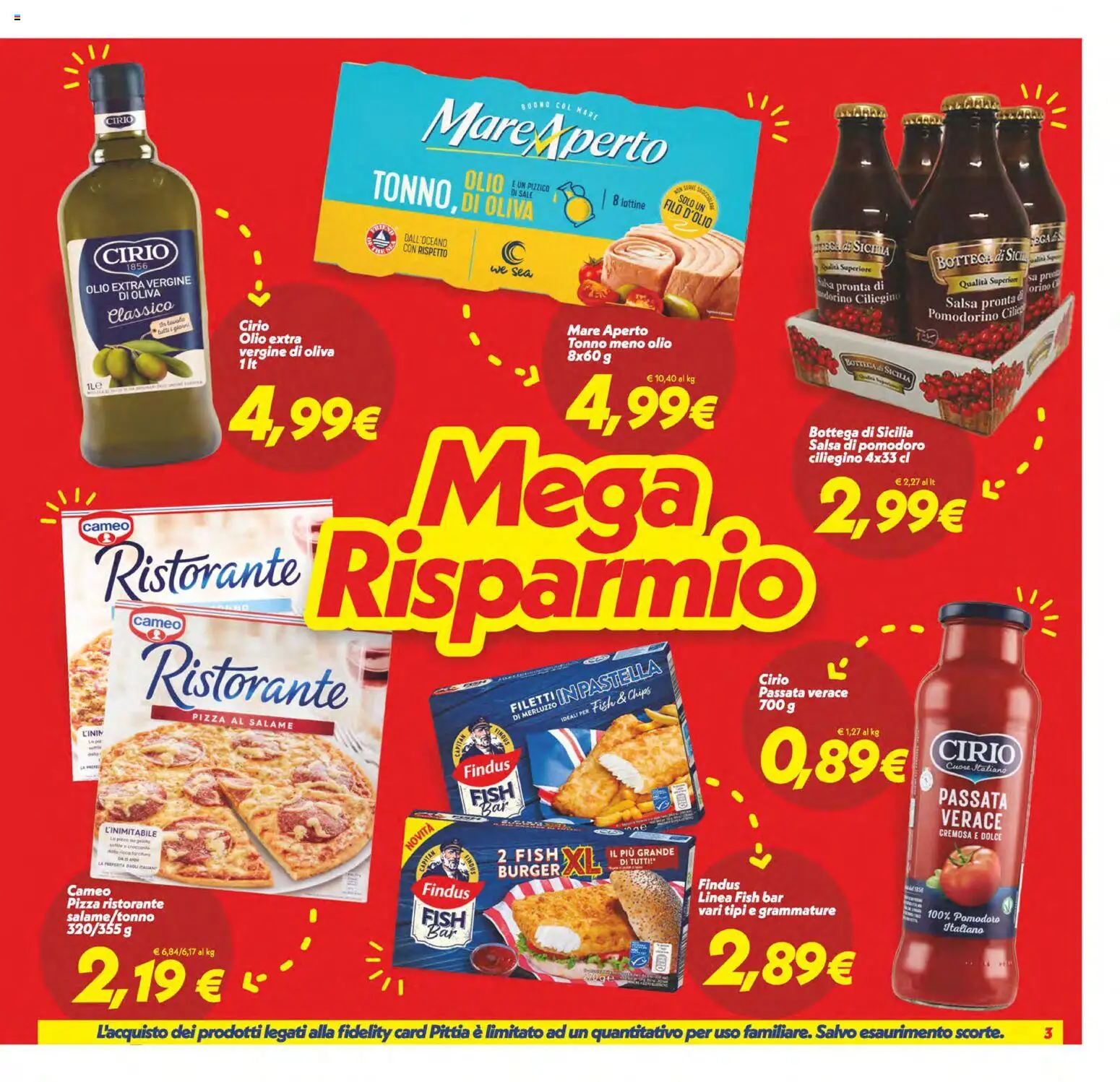 Volantino SuperConveniente del 07.04.2026 | Pagina: 3 | Prodotti: Salsa, Sale, Pomodoro, Olio